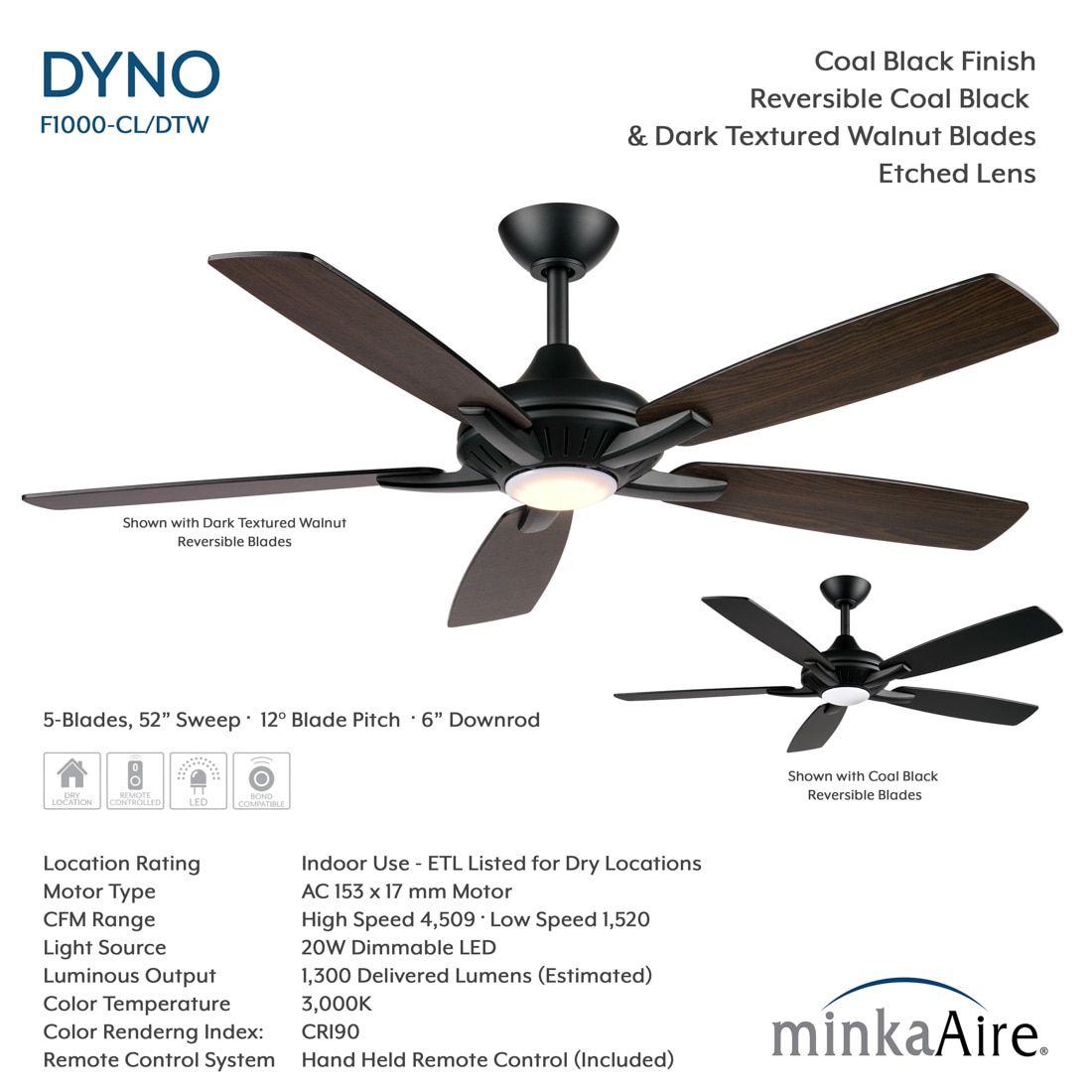 Minka Aire F1000-CL/DTW Ceiling-Fans - View #6