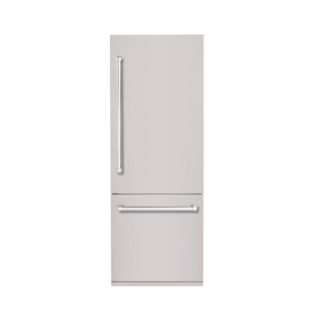 Hallman HBBM30RHPNLSSCM 16-cu ft Counter-Depth Built-In Bottom-Freezer Refrigerator with Ice Maker ( Stainless steel ) ENERGY STAR Certified