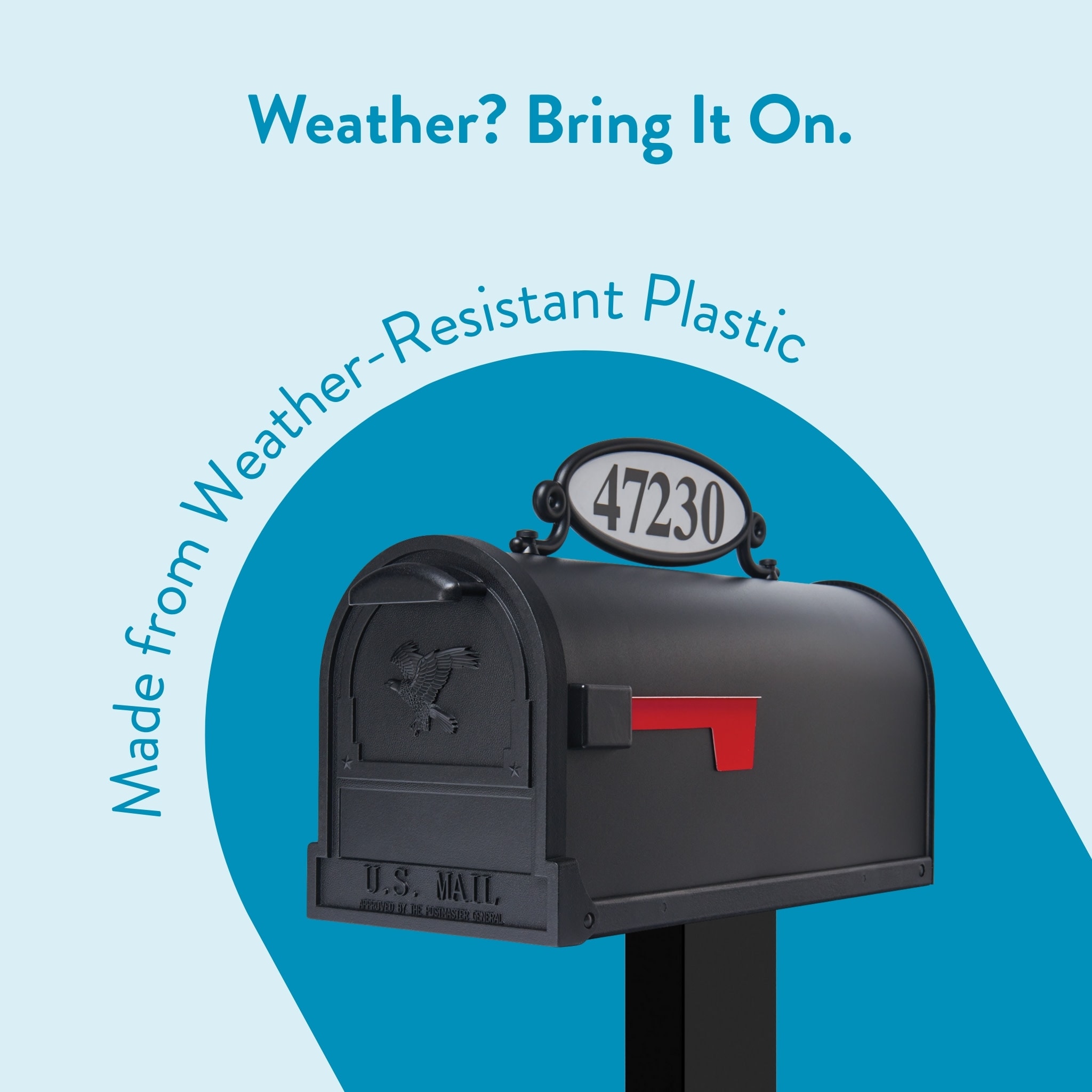 Architectural Mailboxes MBPLAQ0BAM Mailbox-Accessories - View #5