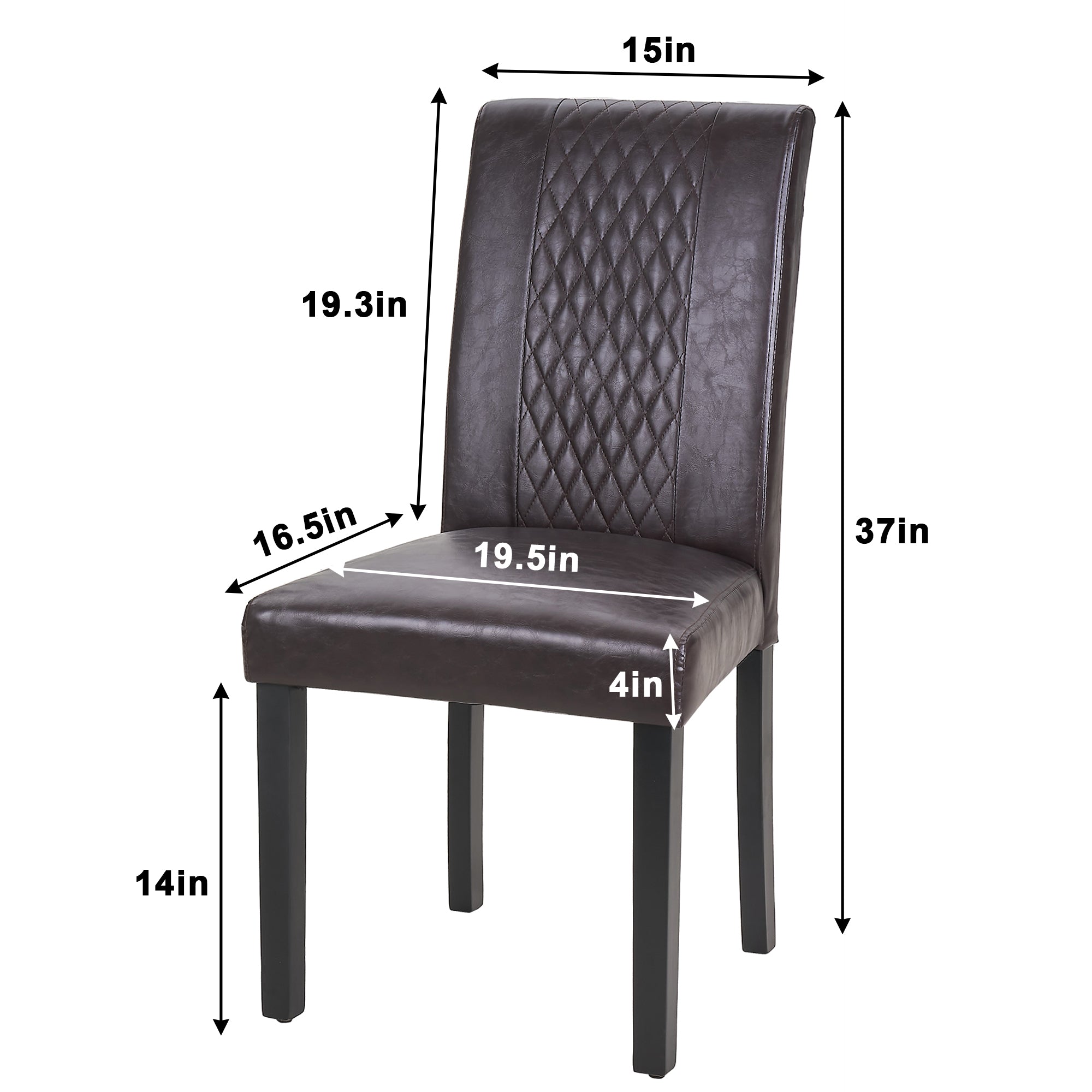 Vecelo LOE-DC07-CFE-2P Dining-Chairs - View #3