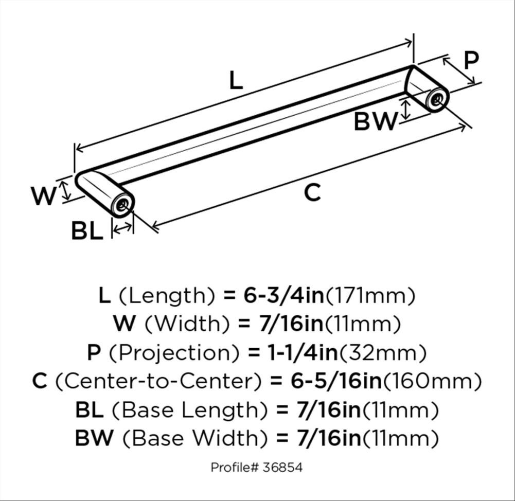 Satin Nickel Modern Industrial Bar Pull with Mounting Hardware