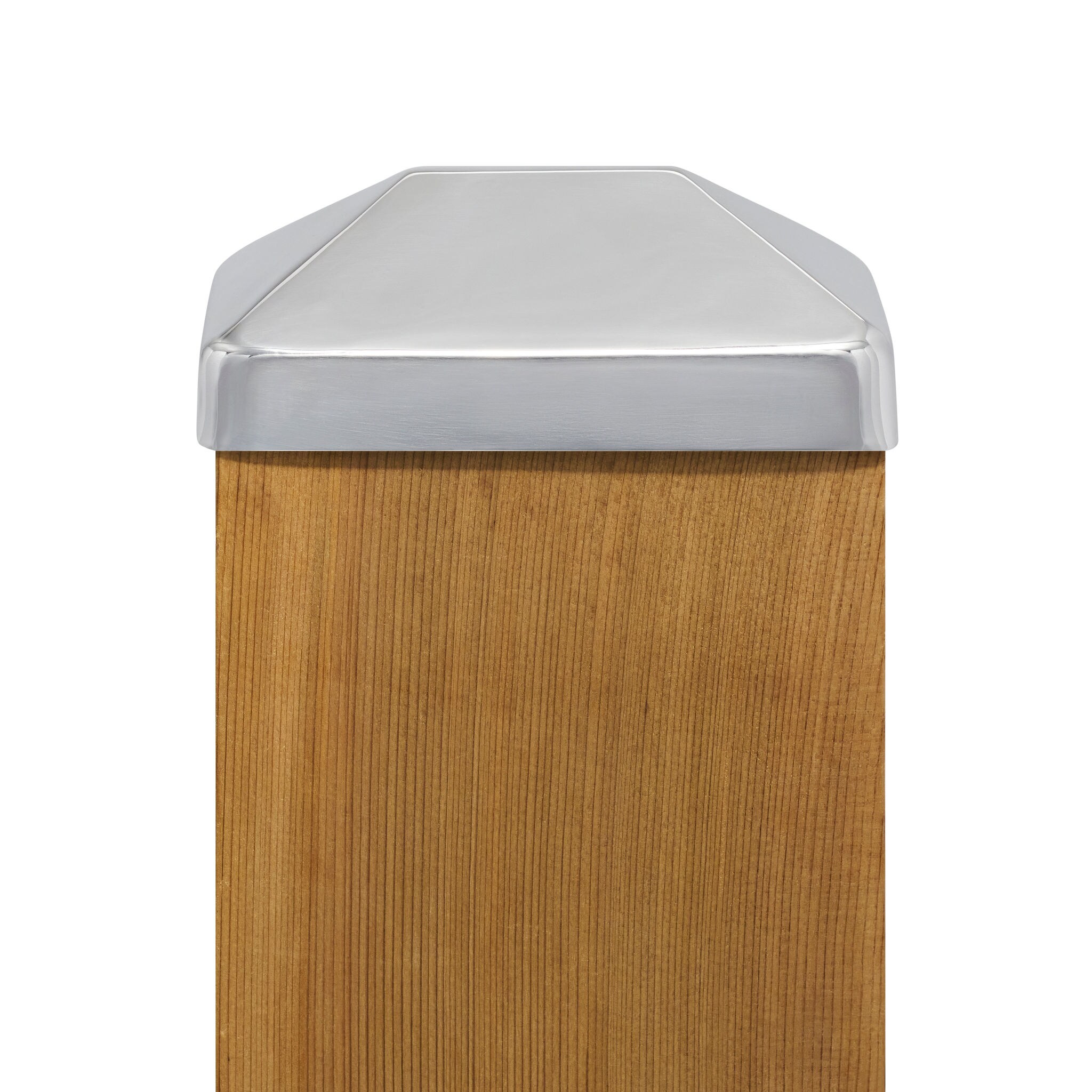 PERMAKAP 6-in x 6-in Pyramid Nautical Grade Polished Stainless Steel Deck Post Cap