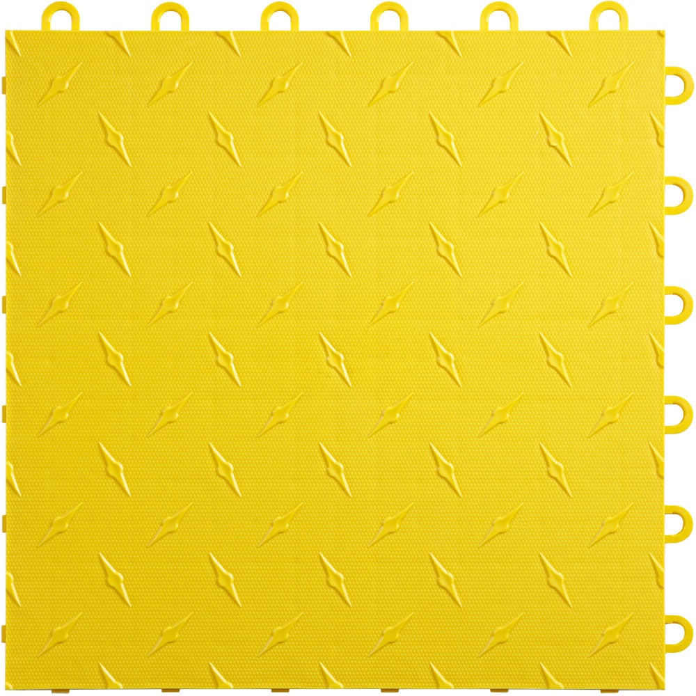 Swisstrax HOME-DMD-CY-10PK 12-in x 12-in Diamond Polypropylene Interlocking Garage Floor Tile ( 10-sq ft ) 10 -Pack