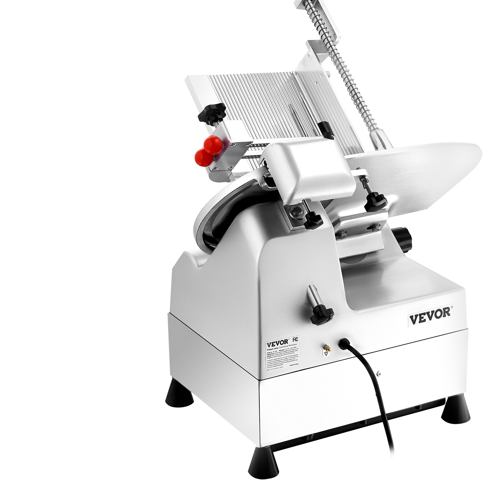 Silver 10" Stainless Steel Electric Meat Slicer with Safety Lock