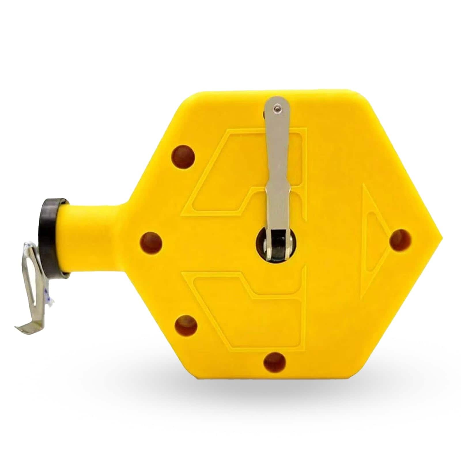Etokfoks  100 ft Chalk Reel Kit with Yellow Chalk Durable ABS Case High Impact Design for Construction Marking and Layout