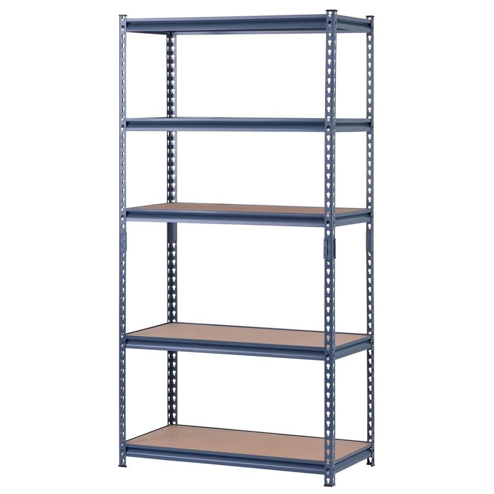 Muscle Rack 5-Tier Heavy Duty Steel Garage Storage Shelving Unit in Black (36 in. W x 72 in. H x 18 in. D)