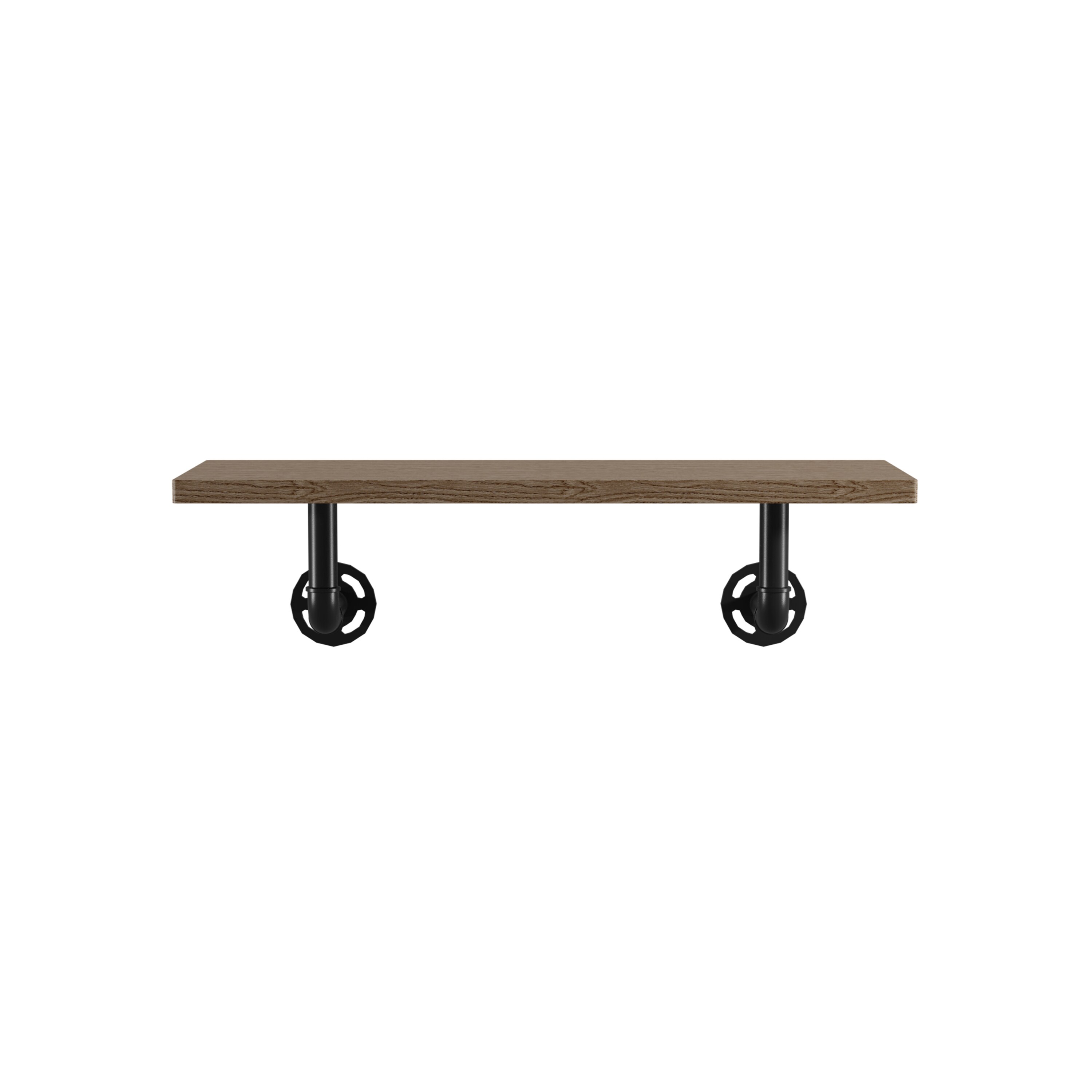 23.63-in L x 9-in D x 7.25-in H Sand Black Natural Metal Rectangular Floating Shelf | - Furniture of America IDF-AC533-1