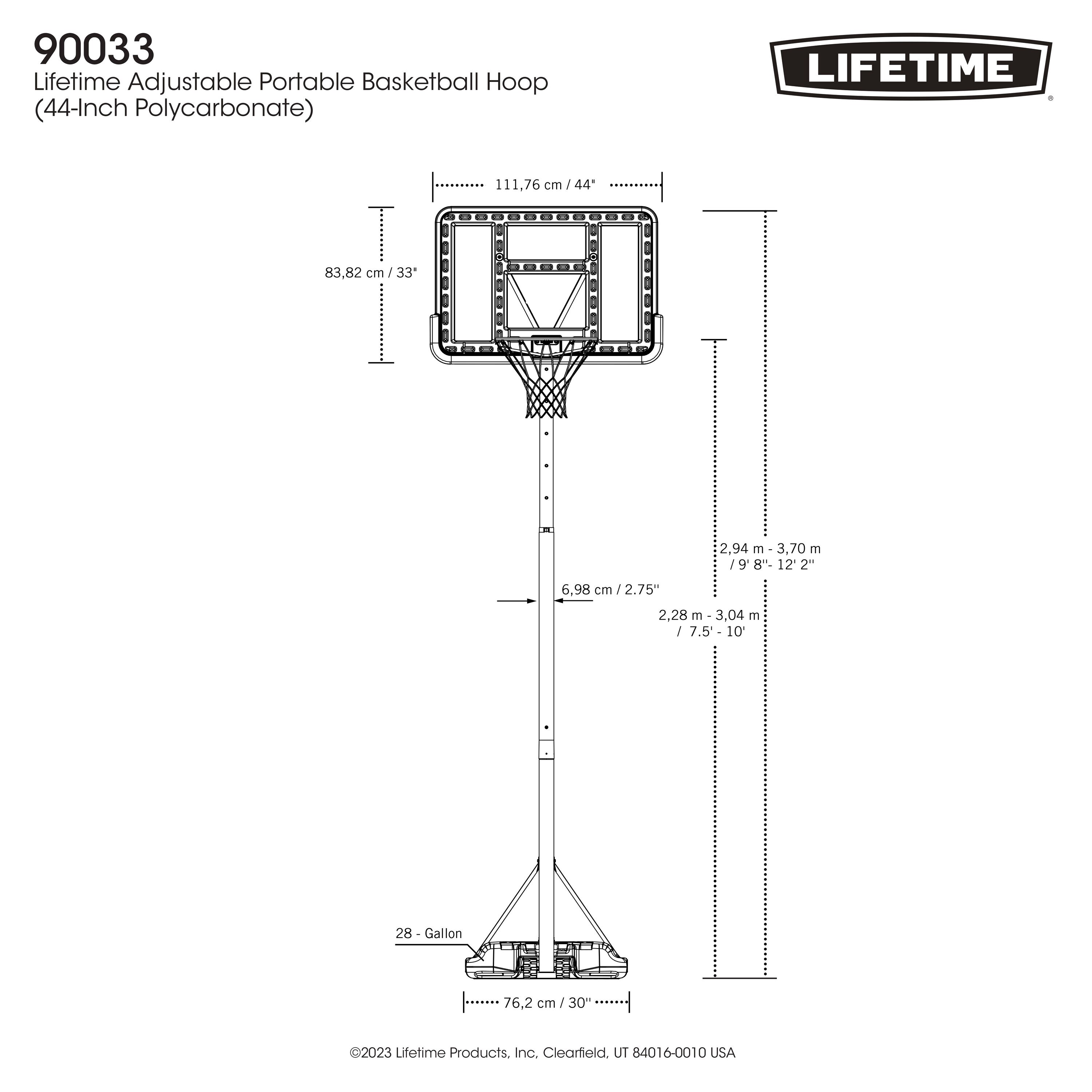 LIFETIME PRODUCTS 90033 Basketball-System - View #12