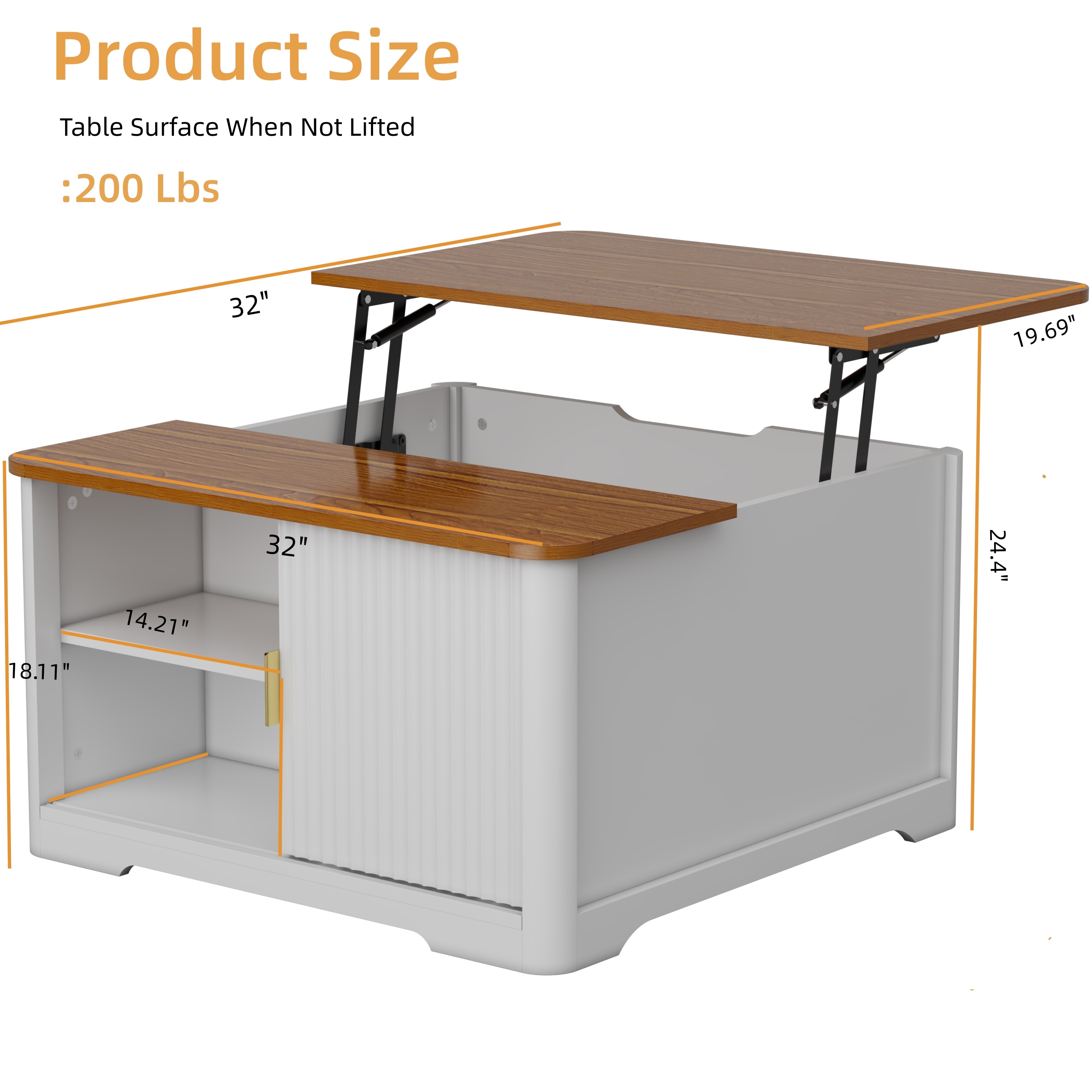 MAXYOYO M-D-CTABLE-WHITE Coffee-Tables - View #7