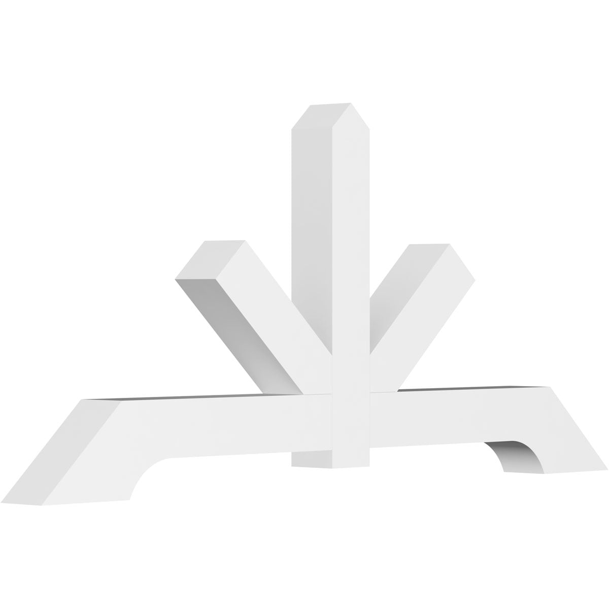 Ekena Millwork GBP060X28X0404VAN00 Vanguard White PVC Gable bracket