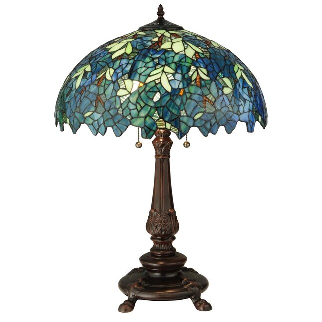 zonsopkomst Ga terug incompleet Meyda Tiffany Lighting Nightfall wisteria Mahogany Bronze Table Lamp with  Tiffany-Style Shade in the Table Lamps department at Lowes.com