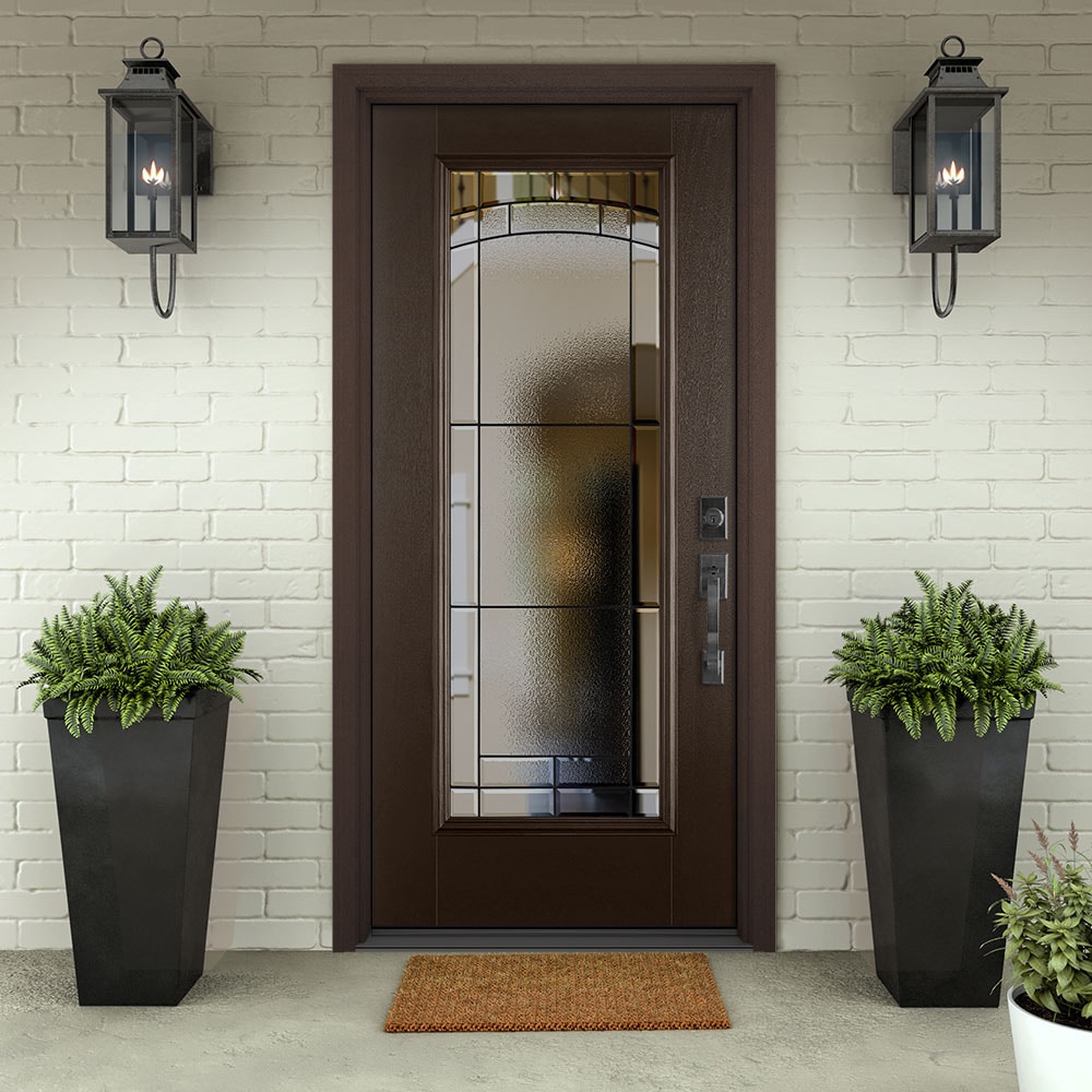 Masonite Performance Door System 36-in x 80-in x 4-9/16-in Fiberglass ...