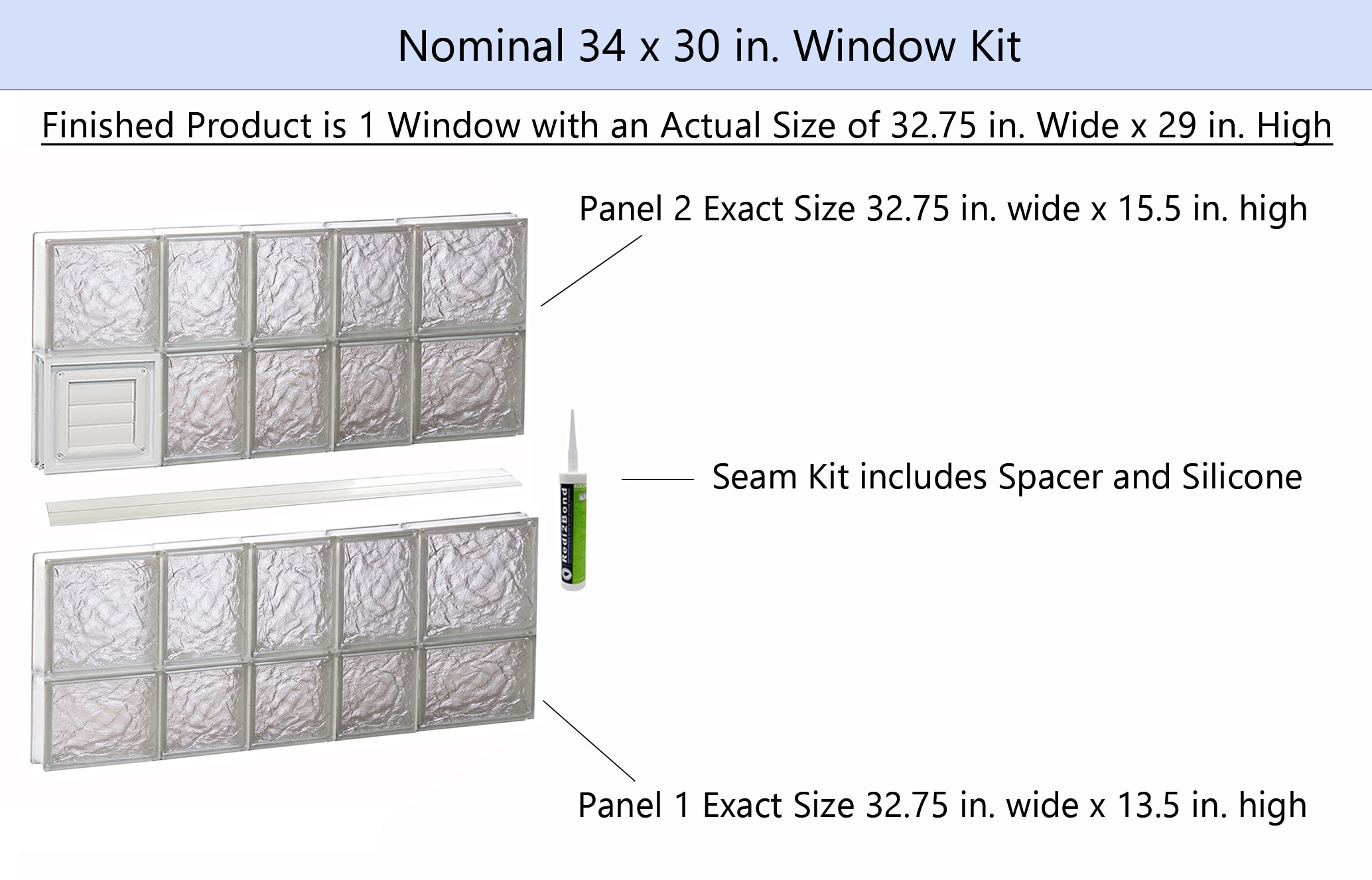 REDI2SET D3430IS Glass-Block-Windows - View #2