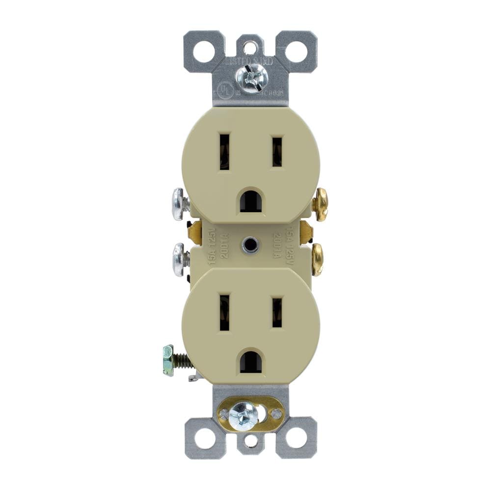 Utilitech 2001A-IV10 15 -Amp 125-volt Residential Duplex Outlet , Ivory 10 -Pack
