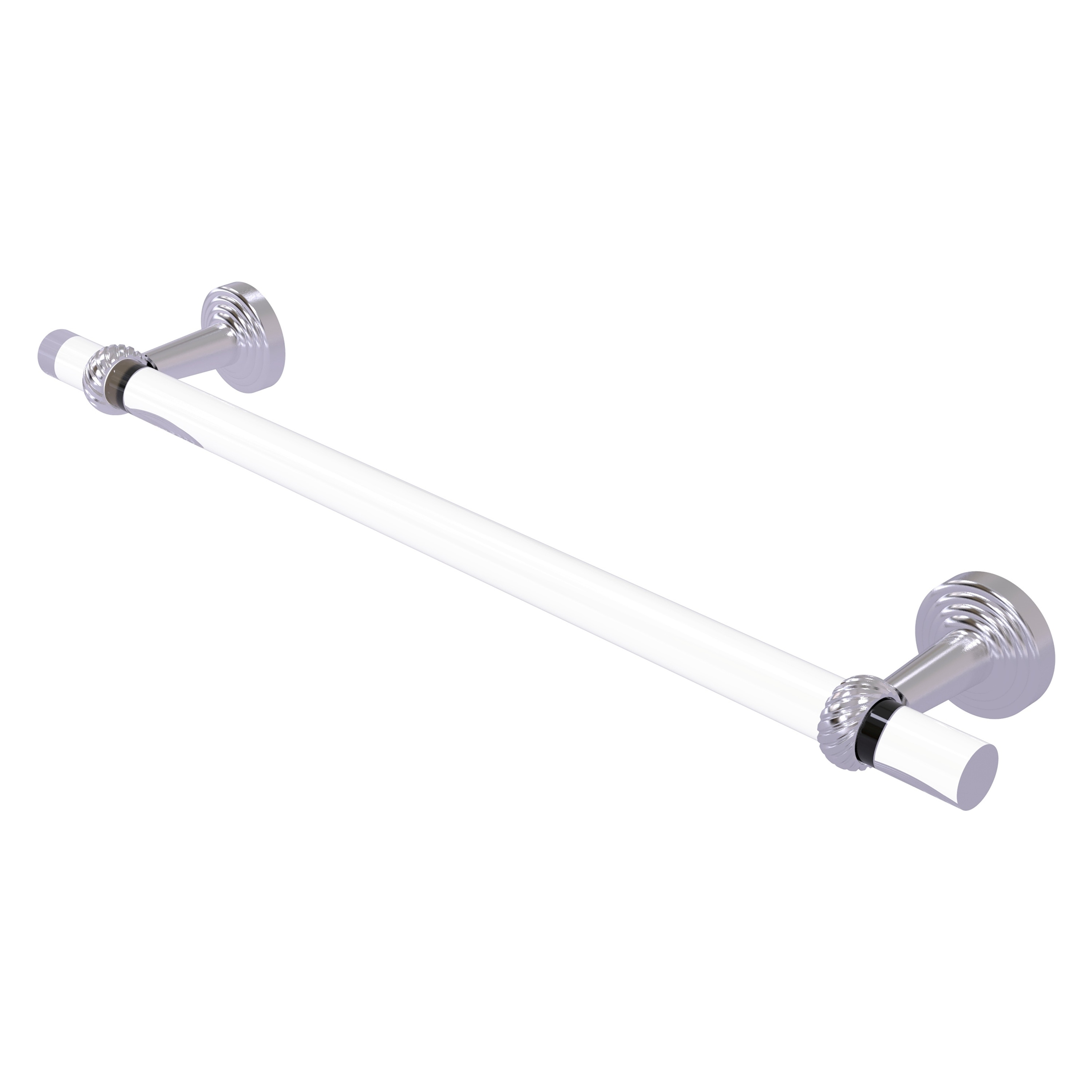 Allied Brass PB-41T-18-SCH Pacific Beach 18-in Satin Chrome Wall mount Single Towel Bar
