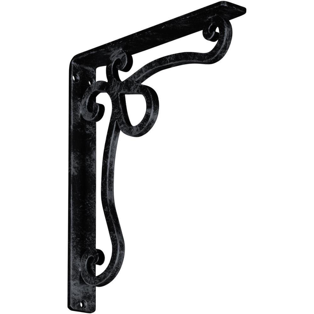 Ekena Millwork BKTM01X10X12SOLAPW Orleans 10-in x 1.5-in x 12-in Gray Wrought iron Countertop support bracket