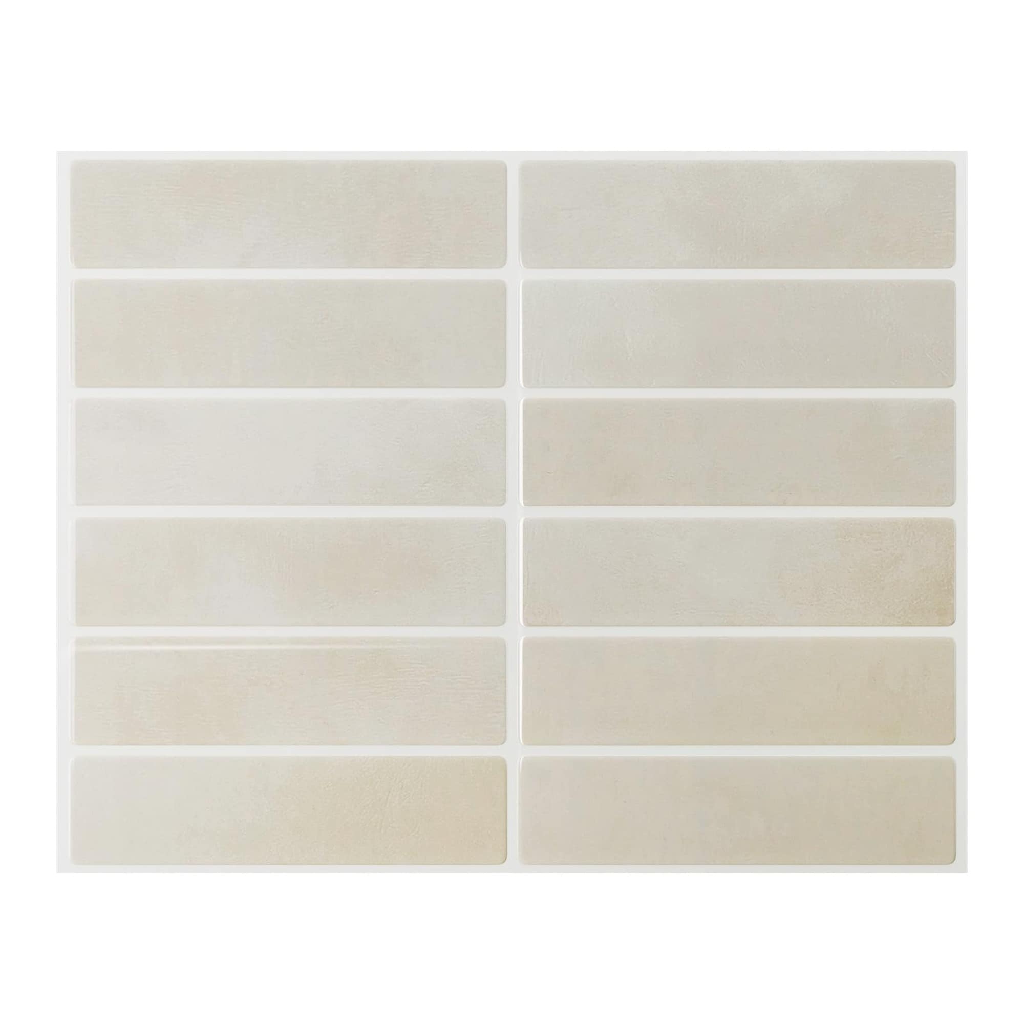Angel Sar 10 Sheets 11.42 x 9 Inch 3D Peel and Stick Backsplash Tiles Self Adhesive Beige Gray for Kitchen Bathroom