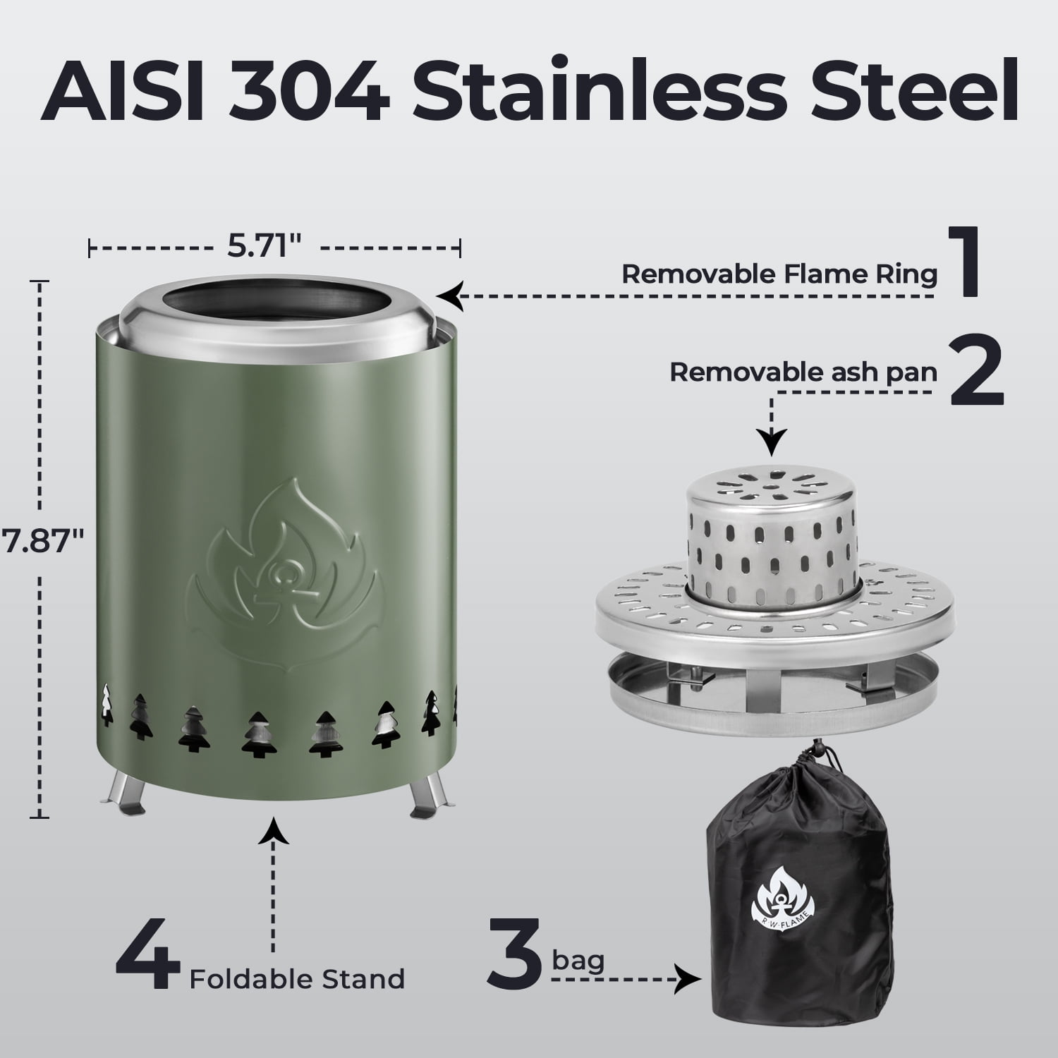 Antarctic Star LSAS-3805SGN Outdoor-Woodburning-Firepits - View #2