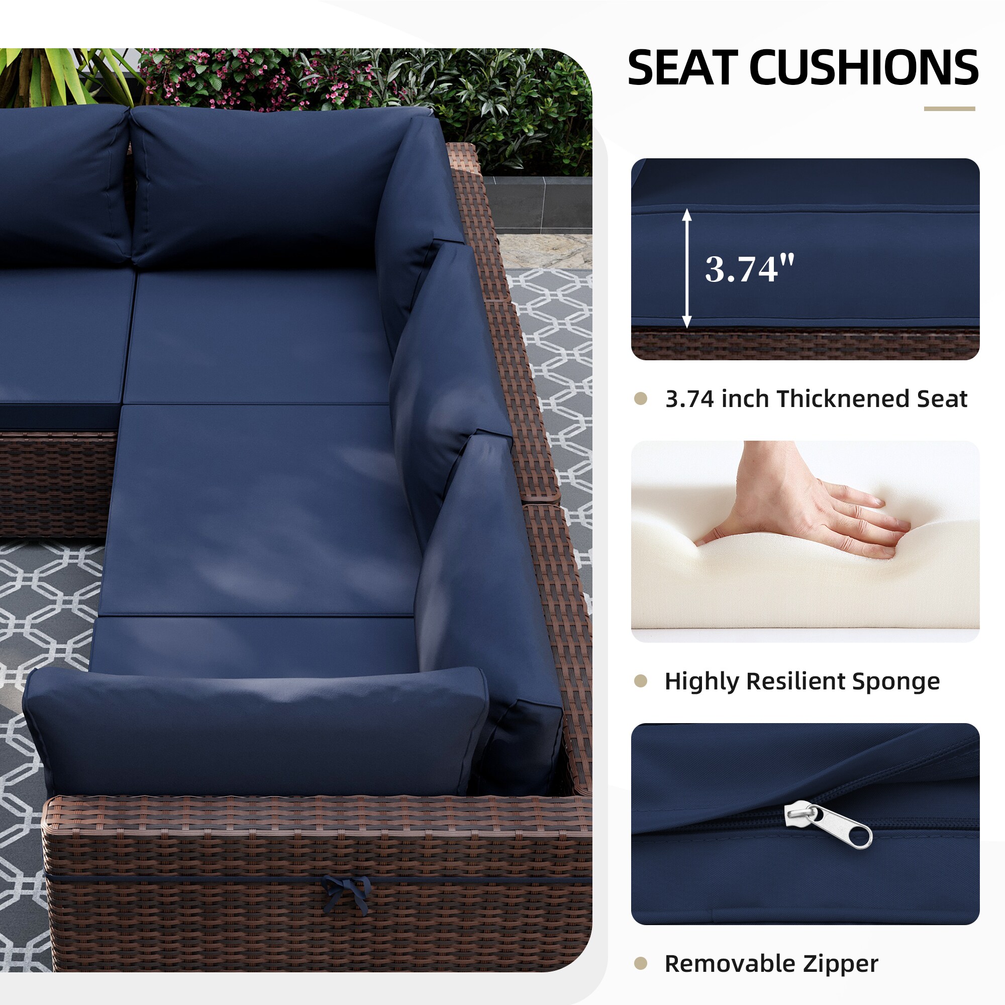 UPHA PL-2CZ-42SBE-H1-T Patio-Conversation-Sets - View #4