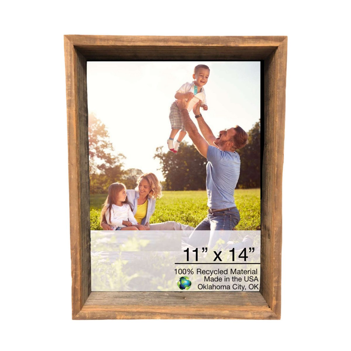 HomeRoots 4000380377 Weathered Gray Wood Picture Frame