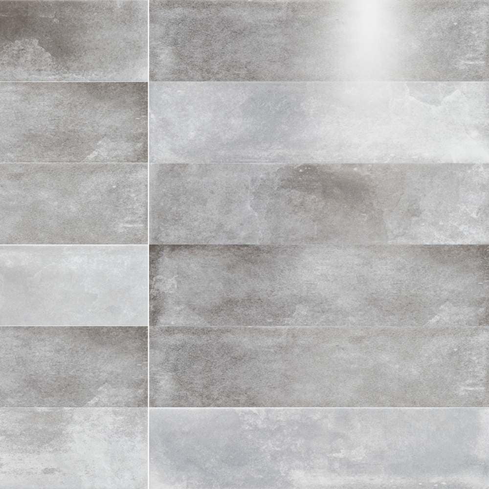The Tile Life TCAMB0312GY Avila Gray 3-in x 12-in Glossy Ceramic Subway Standard Wall Tile ( 5.38-sq ft Carton )