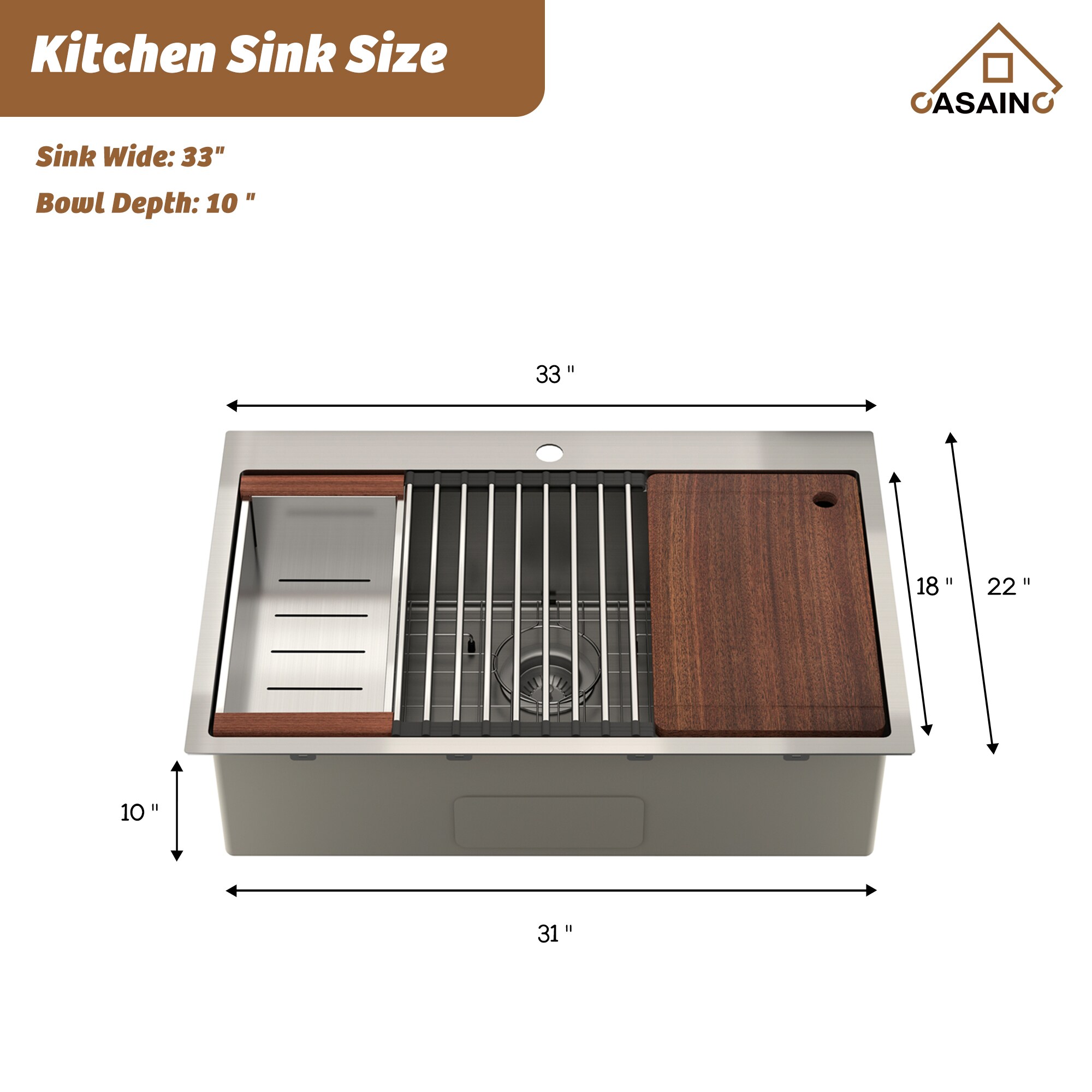 CASAINC CAKE07016S33M11 Kitchen-Sinks - View #6