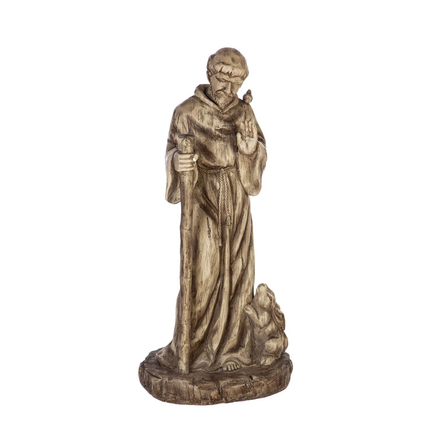 Evergreen 84G3768 37.01-Inches H x 14.17-Inches W Brown Religion Garden Statue