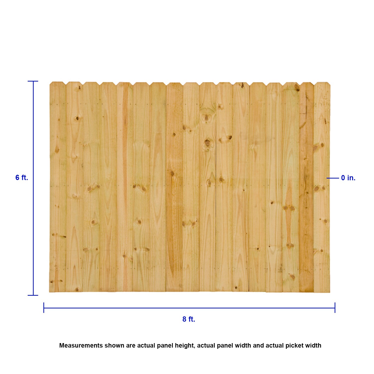 Severe Weather 6 ft x 8 ft Pressure Treated Pine Dog Ear Privacy Stockade Fence Panel in the Wood Fence Panels department at Lowes