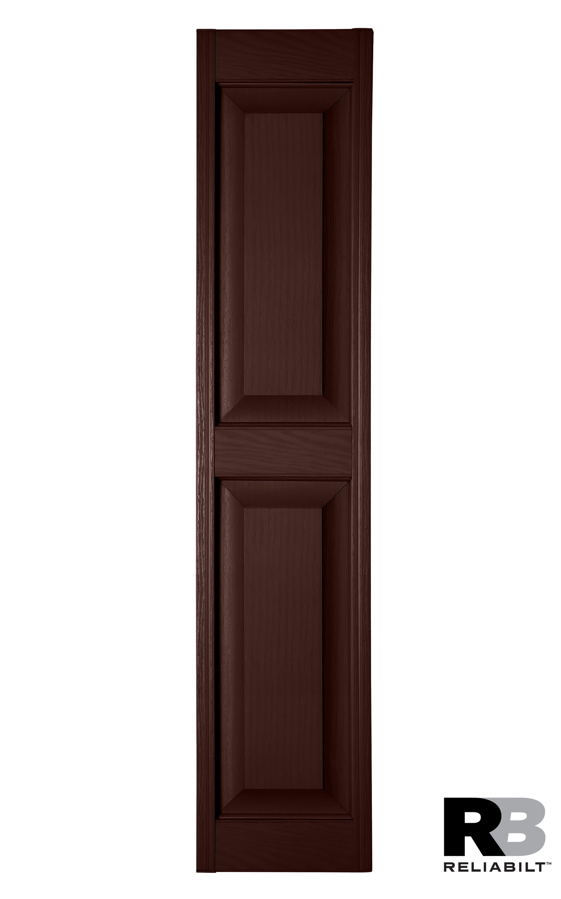 RELIABILT RP1072260 10-in W x 72-in H Burgundy Raised panel Polypropylene Exterior Shutters ( 2 -Pack )