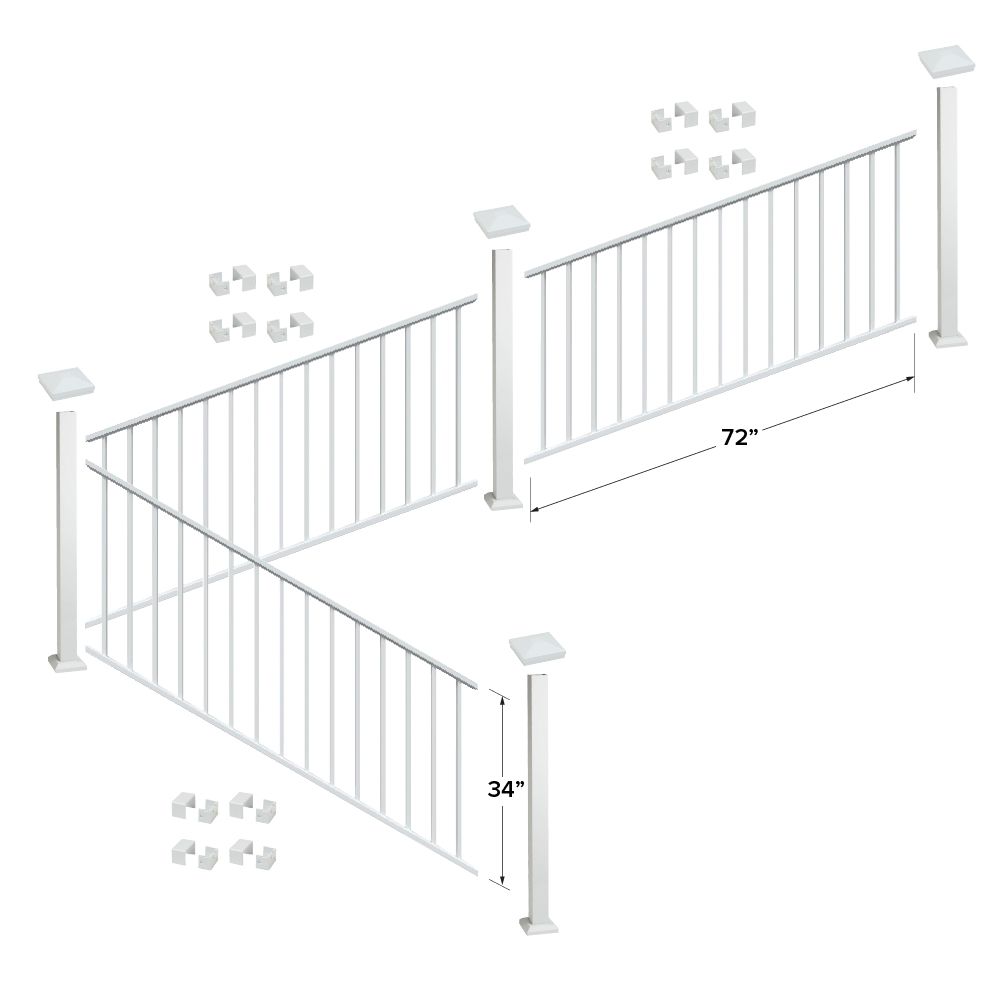 Fortress Building Products 18-ft x 34-in x 3-in White Aluminum Deck ...