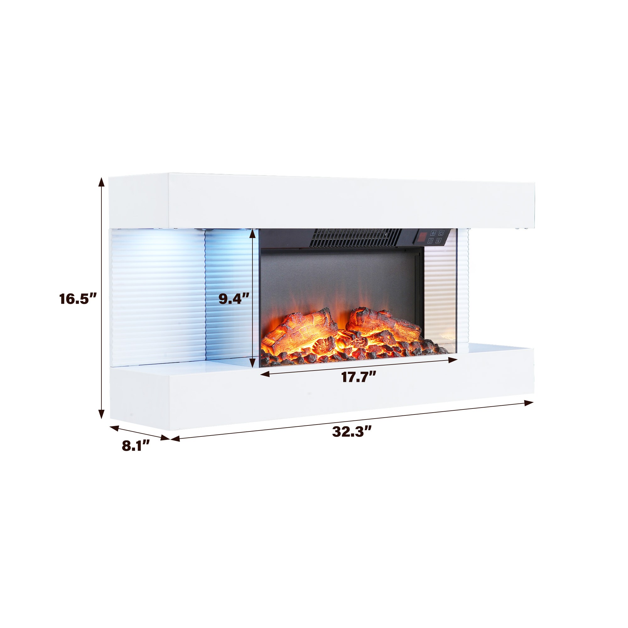 Clihome CL-TV01-WH Electric-Fireplaces - View #2