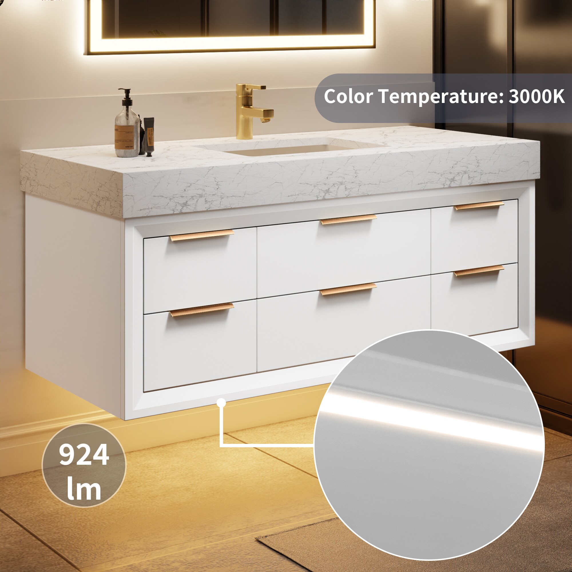 ExBrite XB4821V9WH Bath-Vanity-Combo - View #3