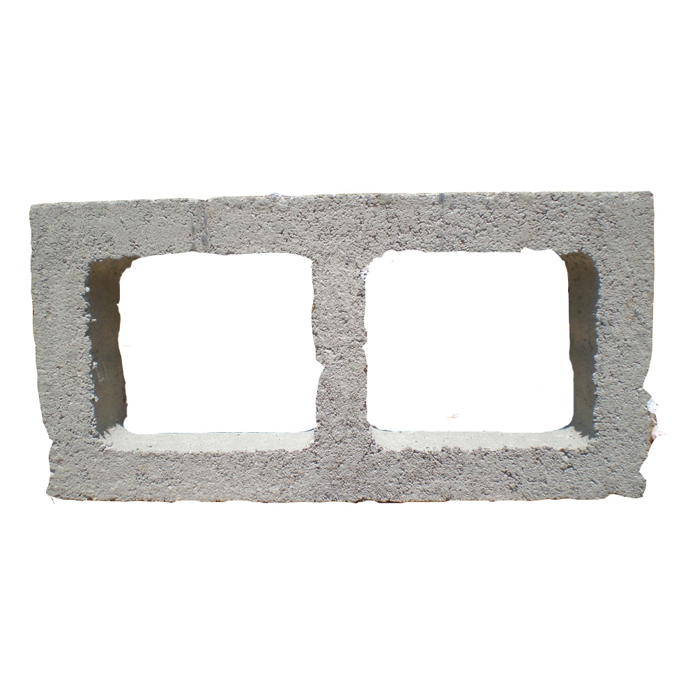  097120 4-in W x 8-in H x 16-in L Cored Concrete Block