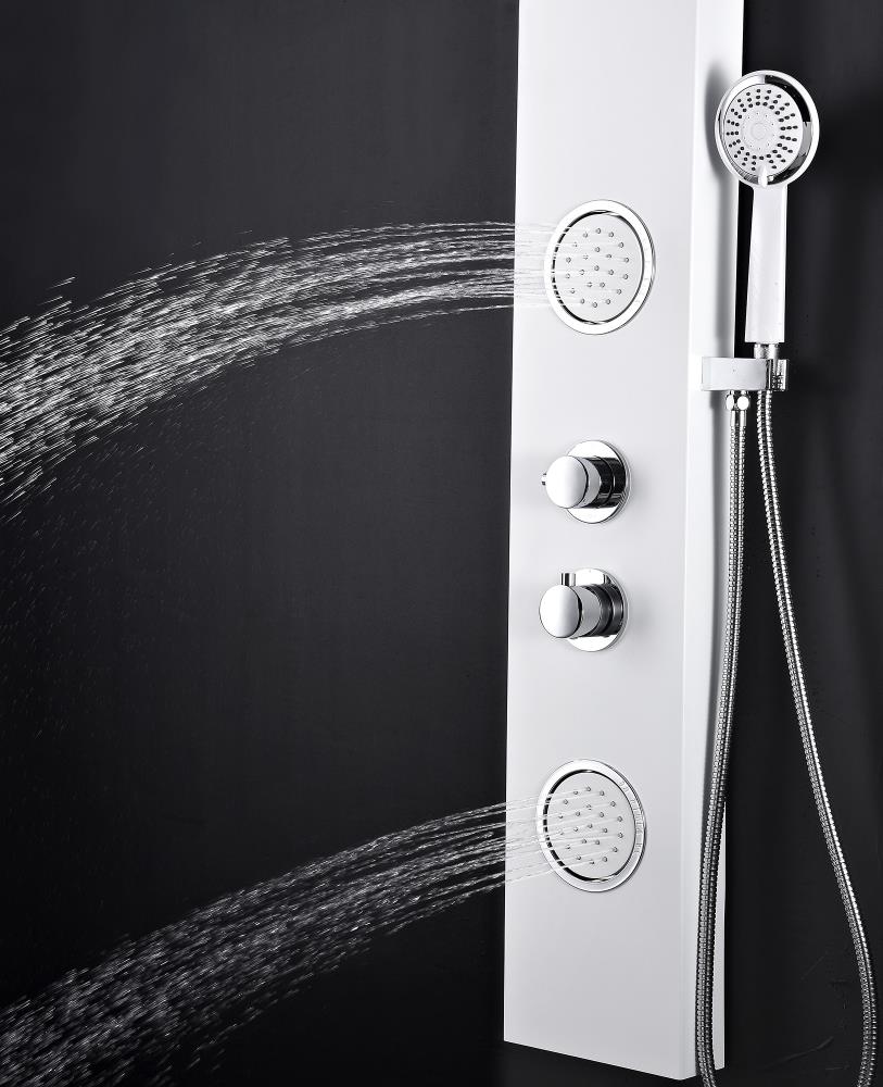 ANZZI Aquifer White 2-Spray Shower Panel System (Valve Included)