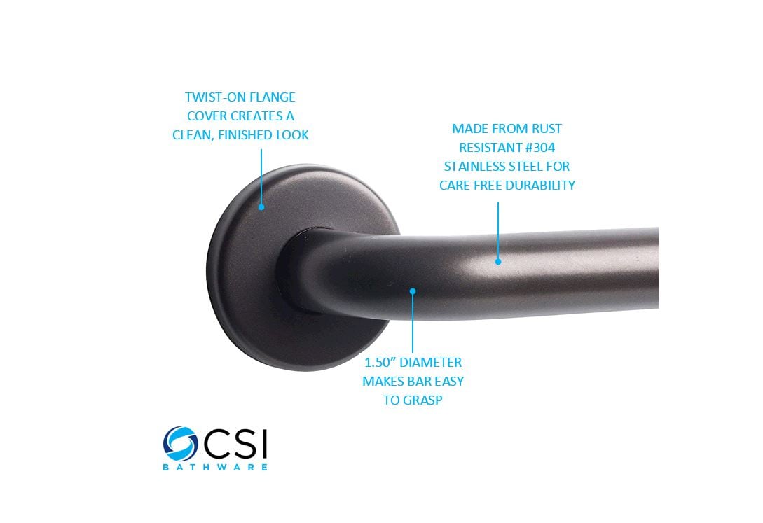 CSI Bathware BAR-SB12-TW-150-OB Grab-Bars - View #2