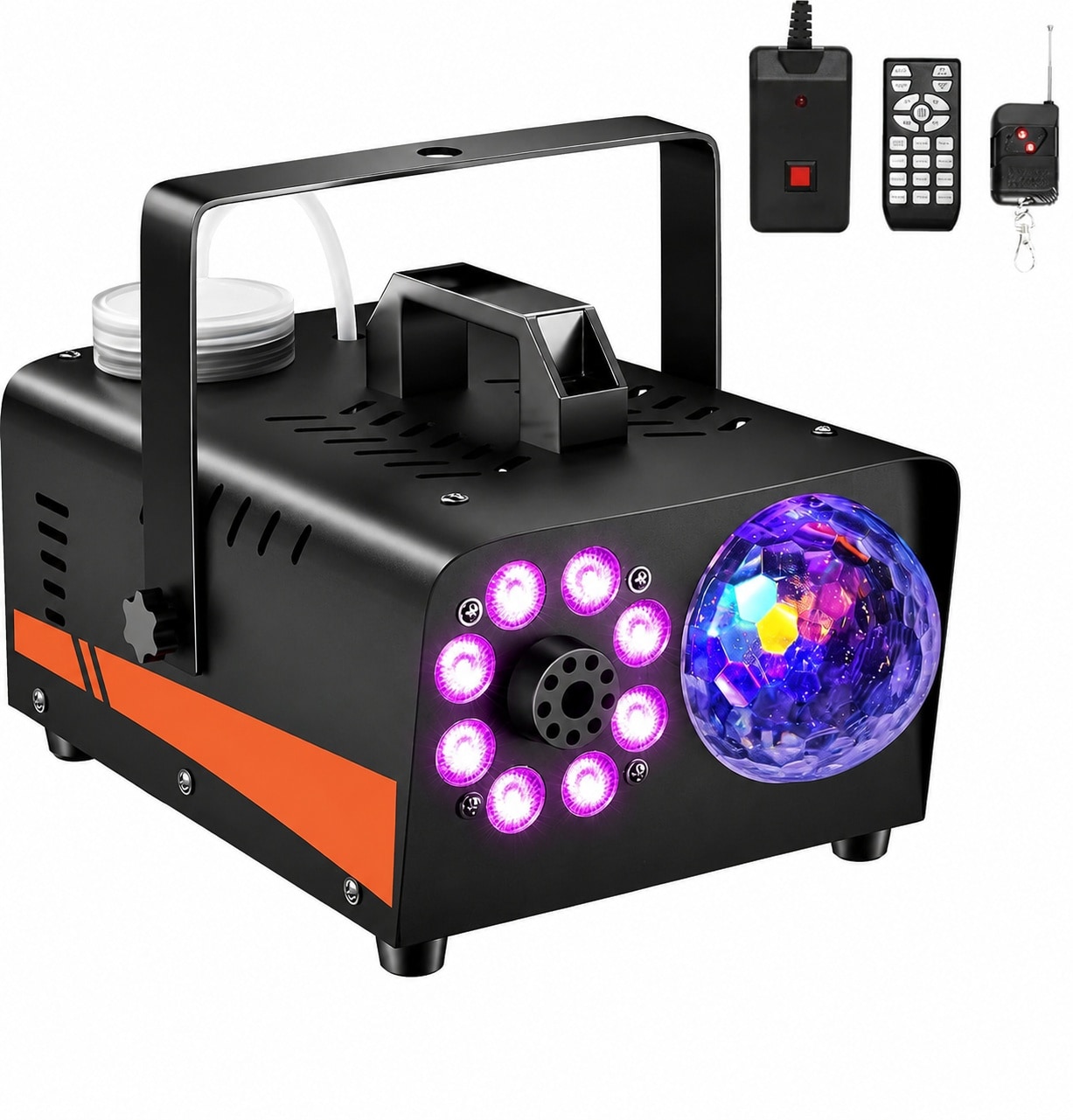Etokfoks  800 Watt Fog Machine with Disco Ball Lights 13 Color LED Effects and Wired Wireless Remote Controls