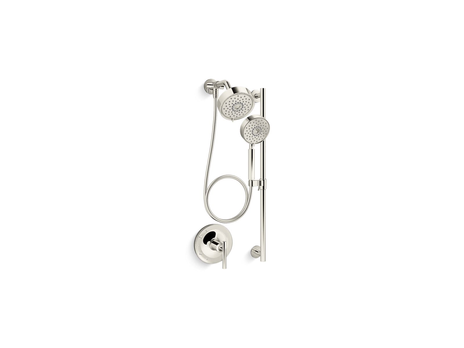 KOHLER 22181-G-SN Purist 1.75 GPM 1-Handle Shower Trim Kit in Vibrant Polished Nickel (Valve Not Included)