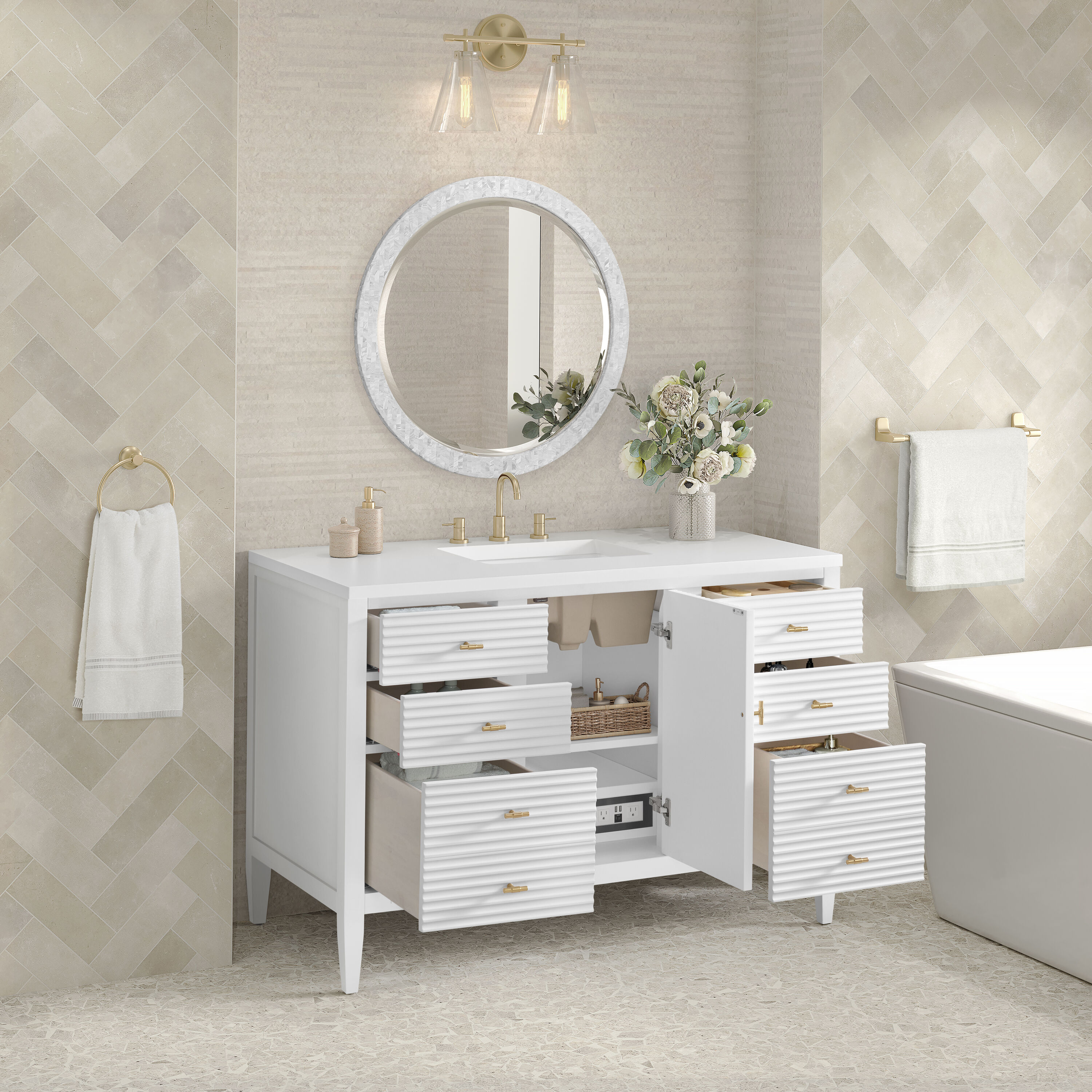 James Martin Vanities 485-V48-BW-3WZ Bath-Vanity-Combo - View #4