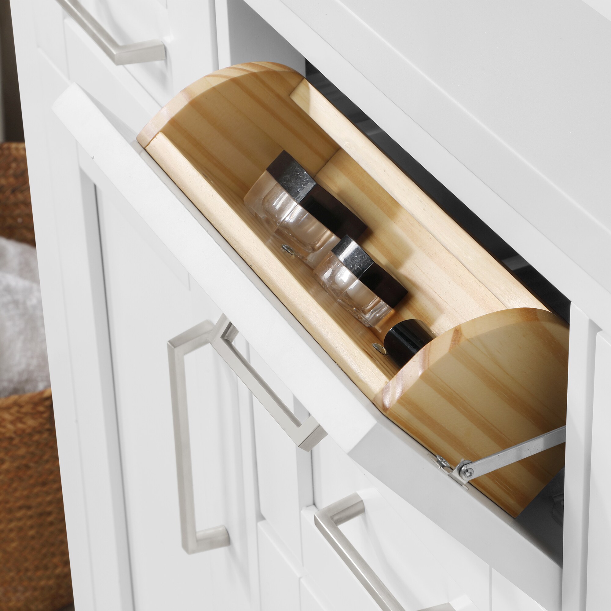 Tahoe 42" Pure White Engineered Stone Single Sink Vanity Set