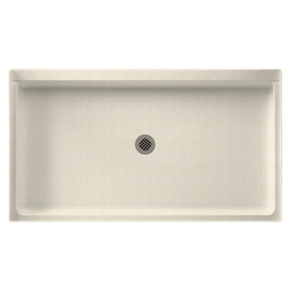 SWAN SF03460MD.072 34-in W x 60-in L Pebble Rectangle Shower Pan Base with 4.5-in H Threshold (Center Drain)