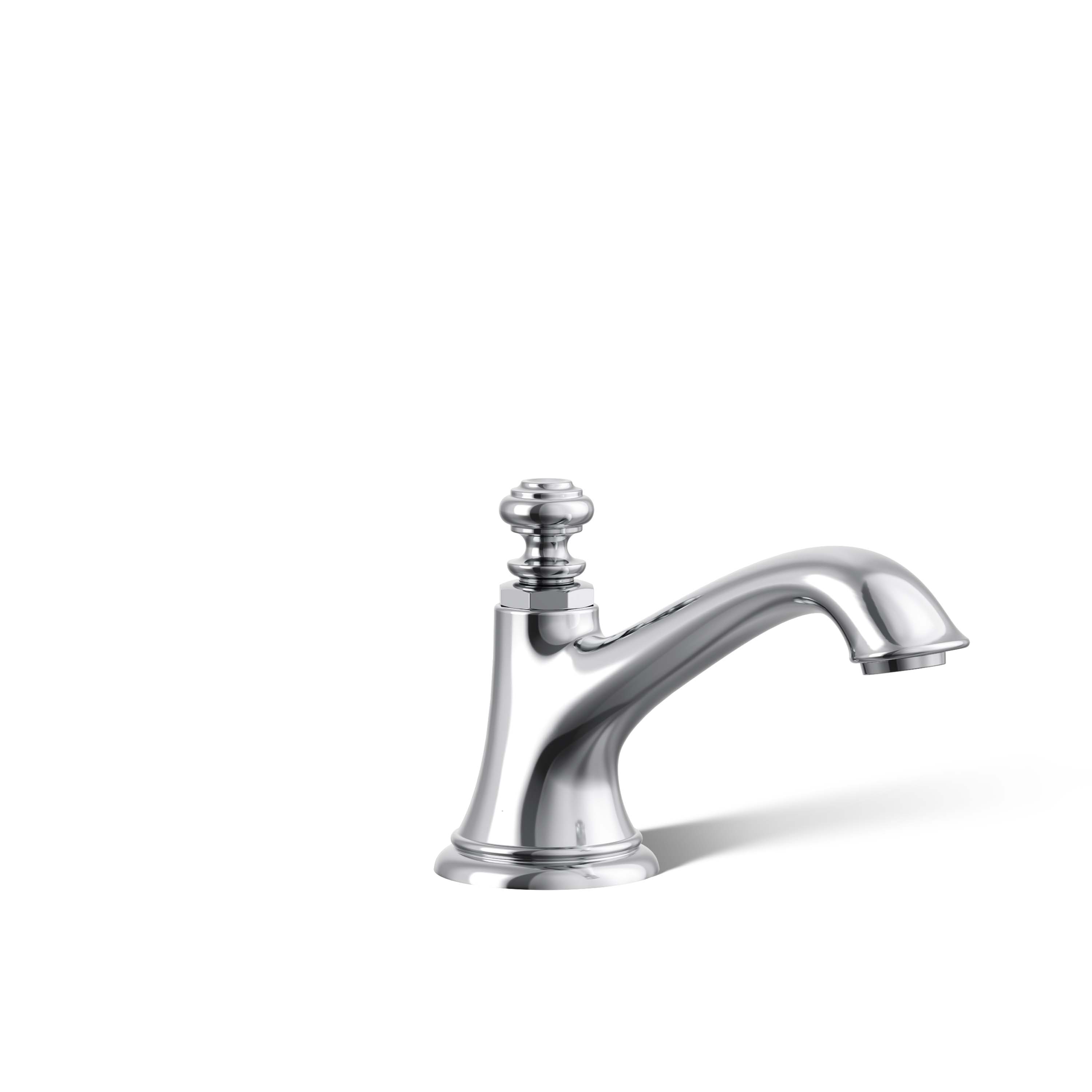 KOHLER 72759-CP Artifacts Polished Chrome Widespread Sold separately WaterSense Mid-arc Residential Handle Bathroom Sink Faucet with Drain