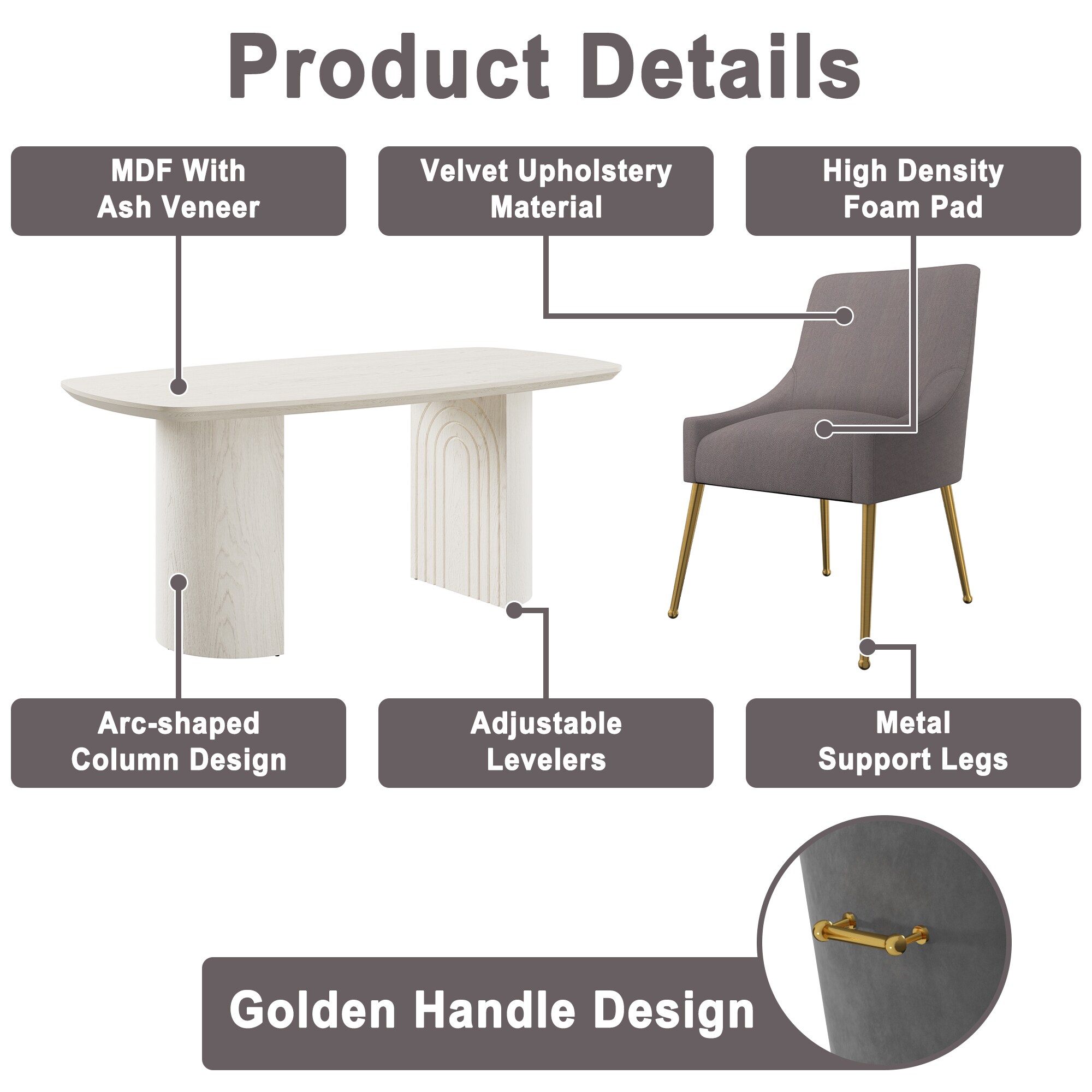 Clihome CL-1660A700GY Dining-Sets - View #8
