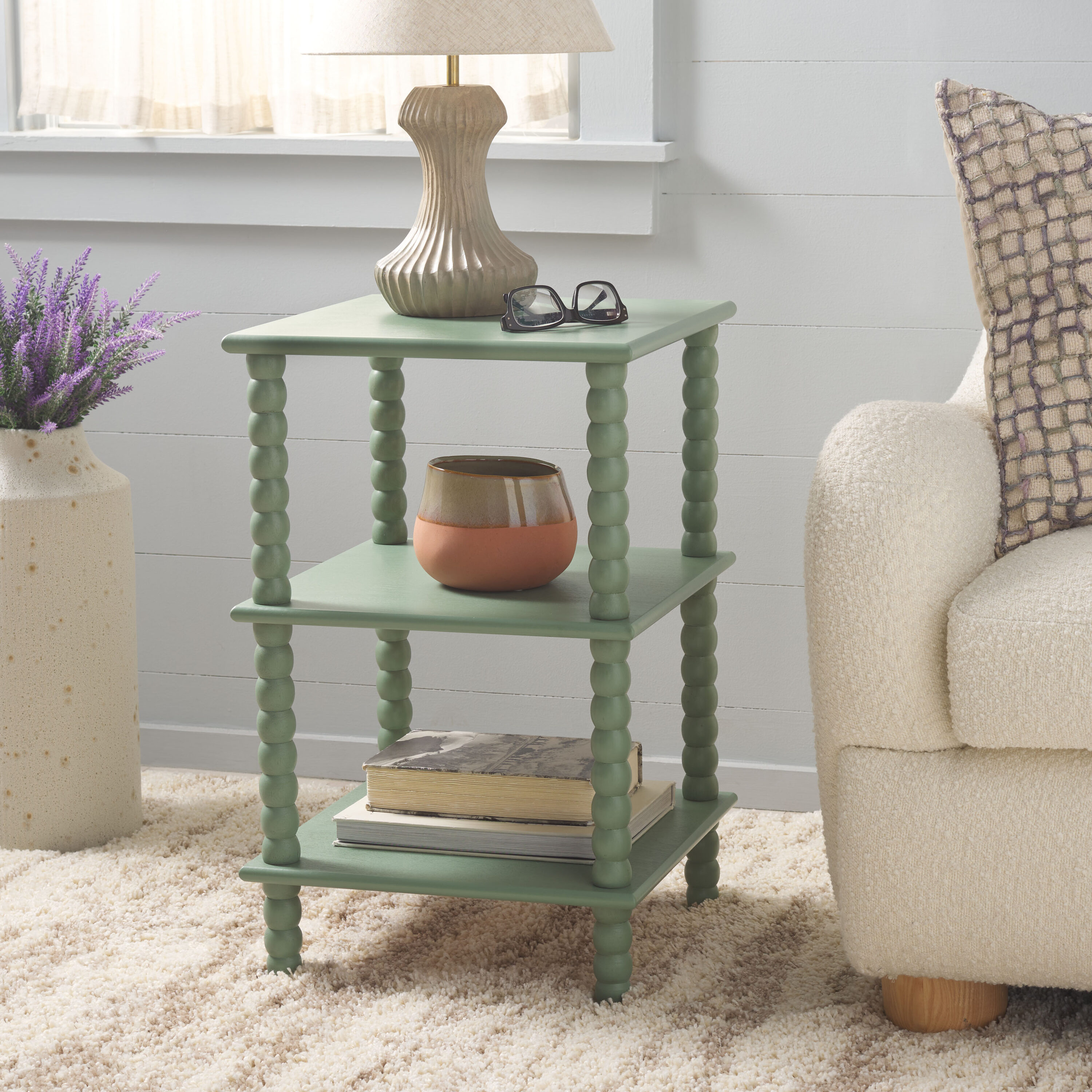 Safavieh ACC5738D Dylin 3 Shelf Accent Table/Sage