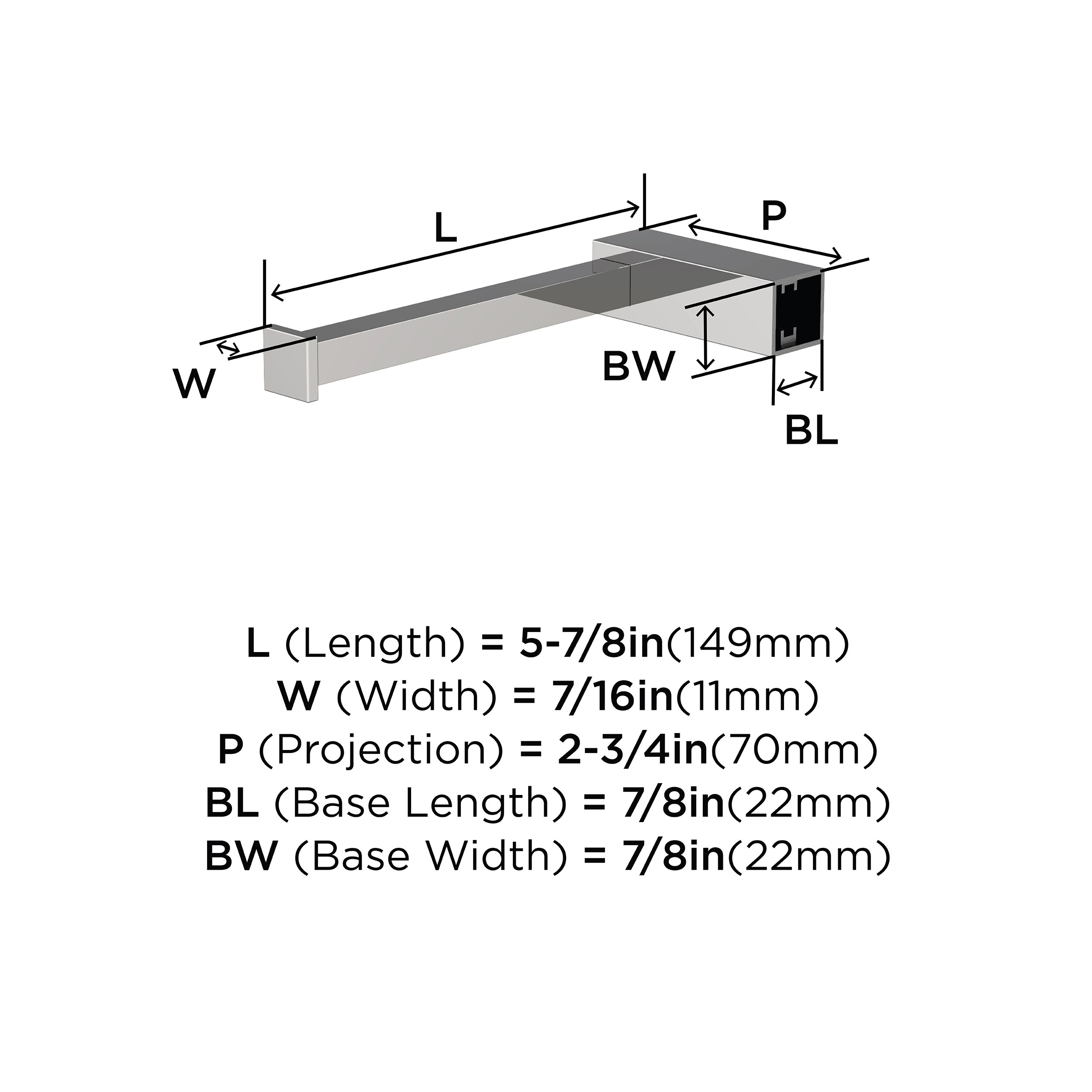 Chrome Modern Square Single Post Toilet Paper Holder