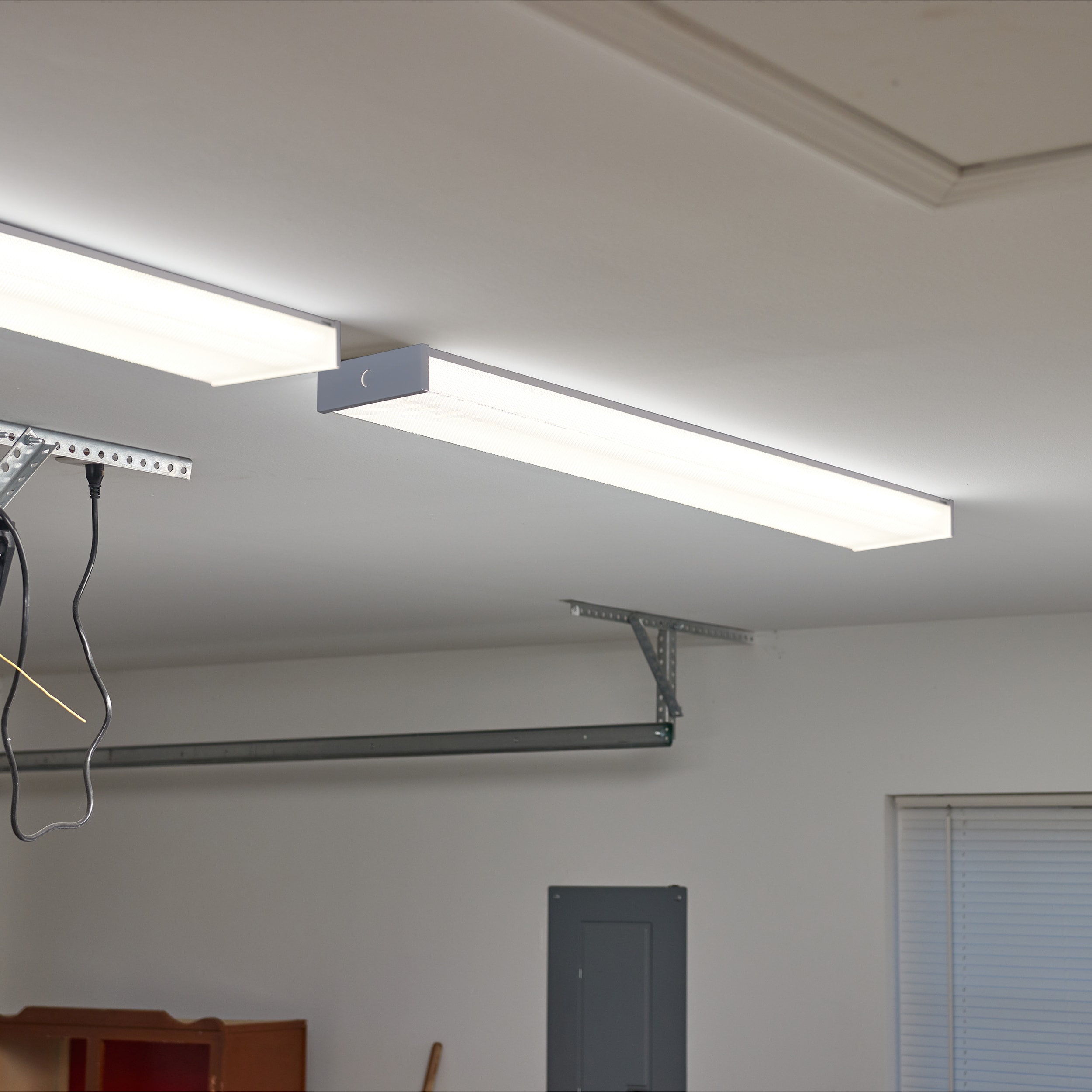 Sleek Energy Star LED Ceiling Wrap Flush Mount in White, 48"L