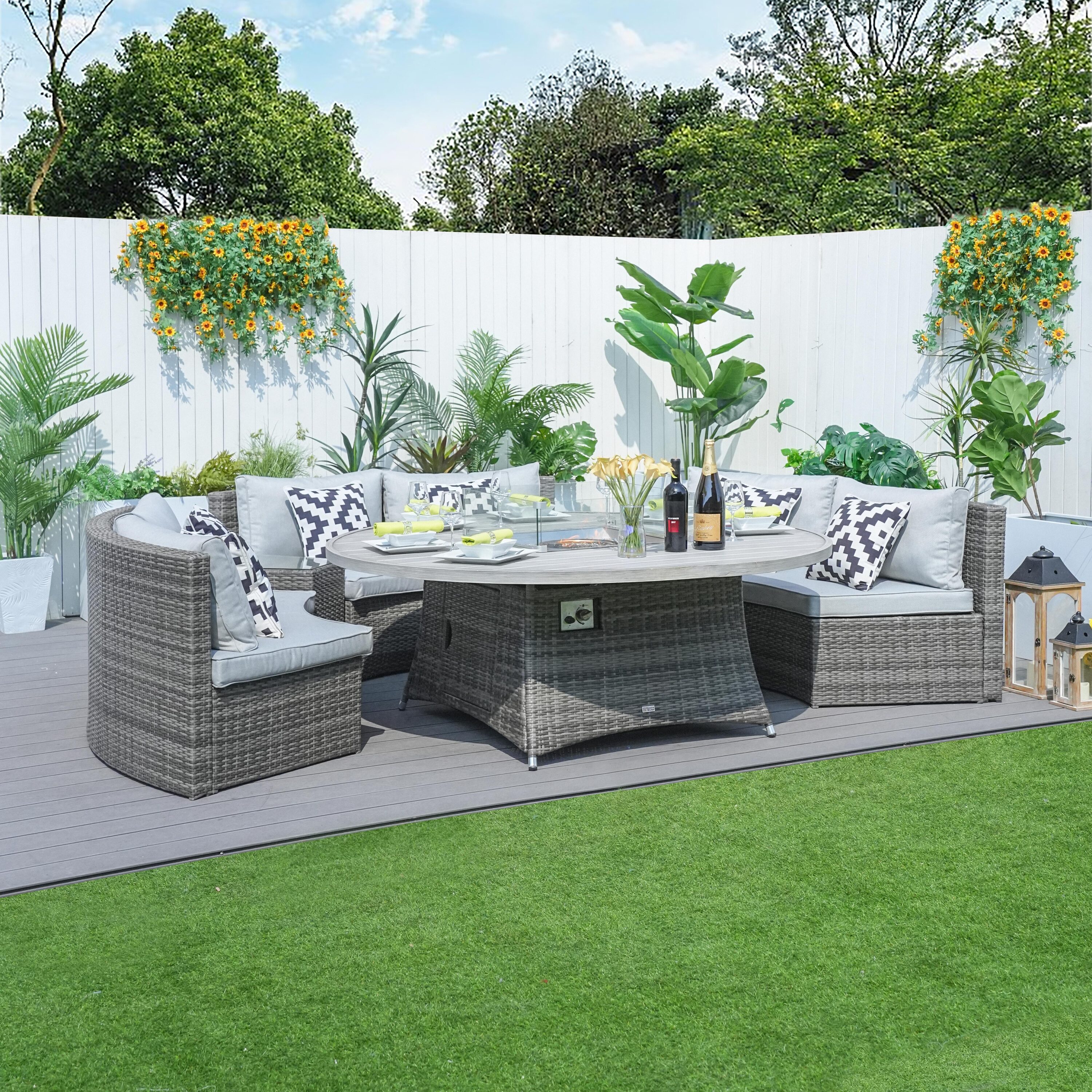 Direct Wicker DWG-08A1205B-GR Patio-Conversation-Sets - View #4