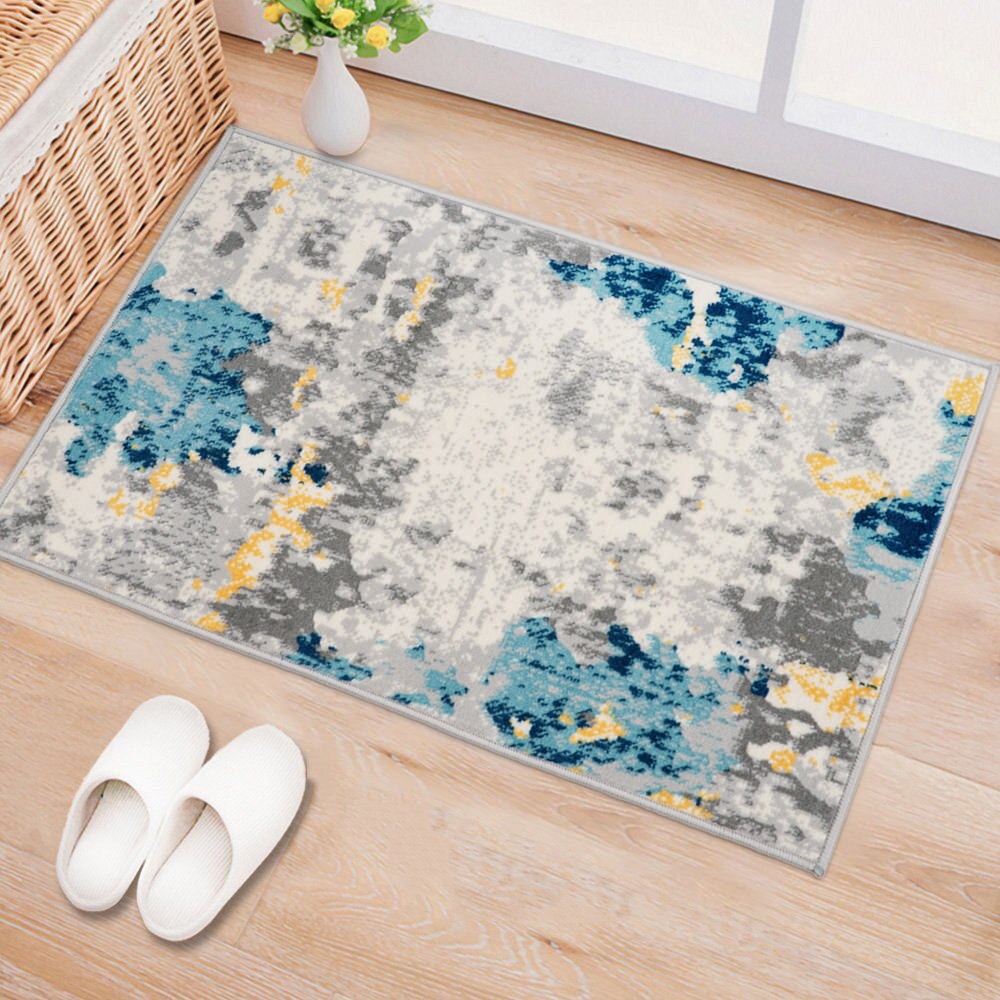 Home Dynamix Beach 2 X 3 Cream-blue Indoor Throw Rug in the Rugs