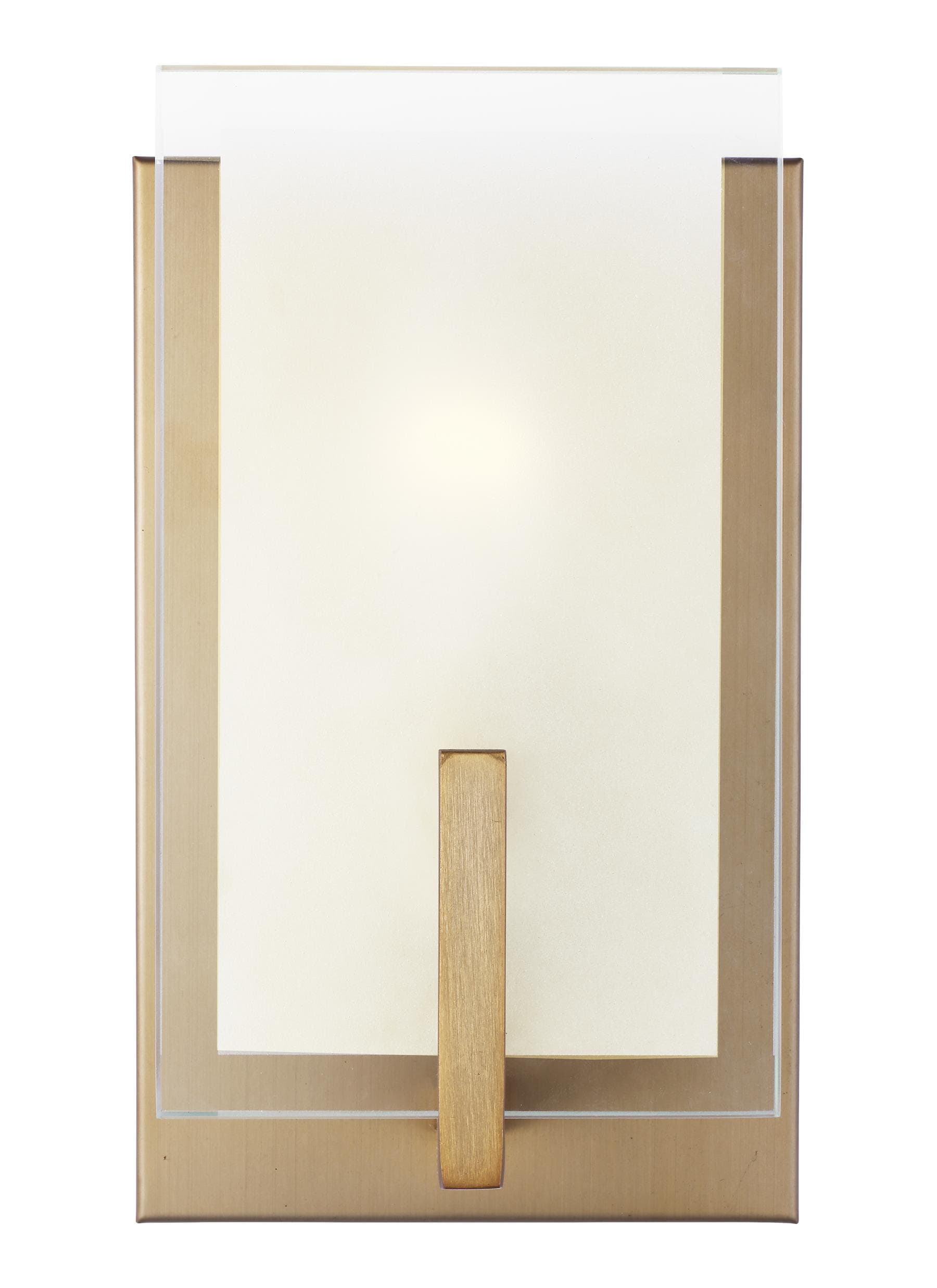 Generation Lighting 4130801-848 Syll 5-in W 1-Light Satin Brass Modern/Contemporary Wall Sconce