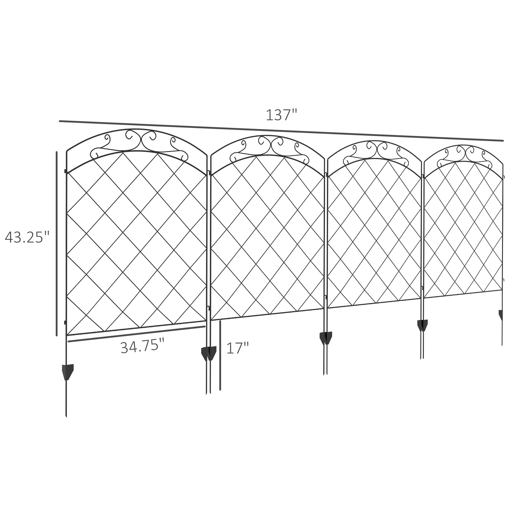 AHIOU HOME ZAAHG-P174525GF Garden-Utility-Fencing - View #8