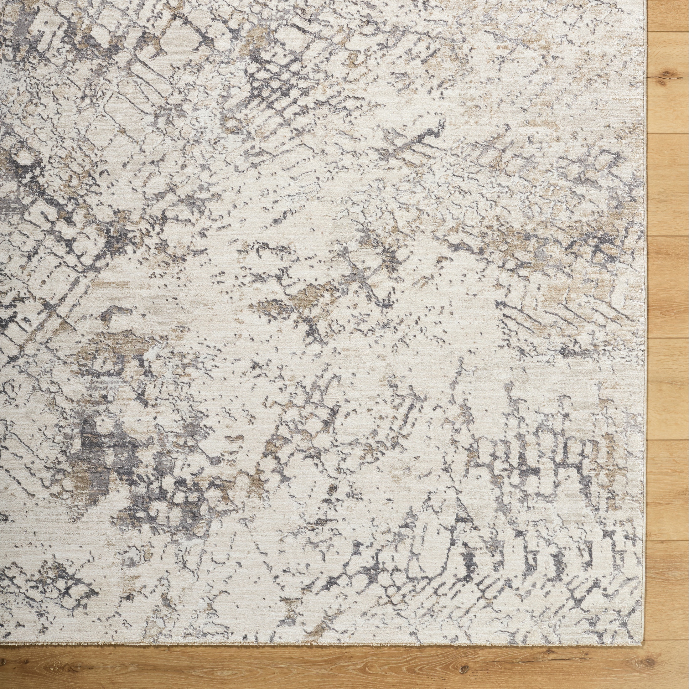 Livabliss Gakko 3-ft x 4-ft Flatweave Polyester Cream/Medium Gray ...